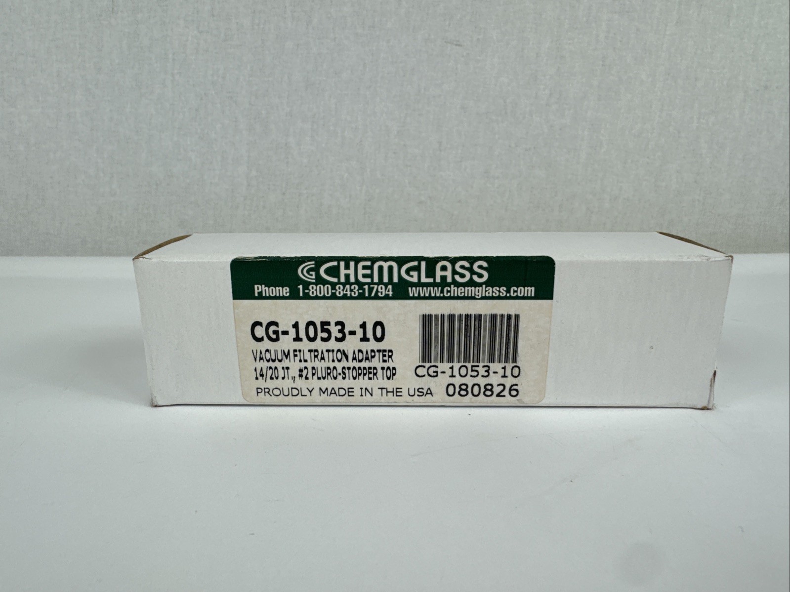 Brand New Chemglass Vacuum Filtration Adapter 14/20 Joint with 23 mm ID Flange