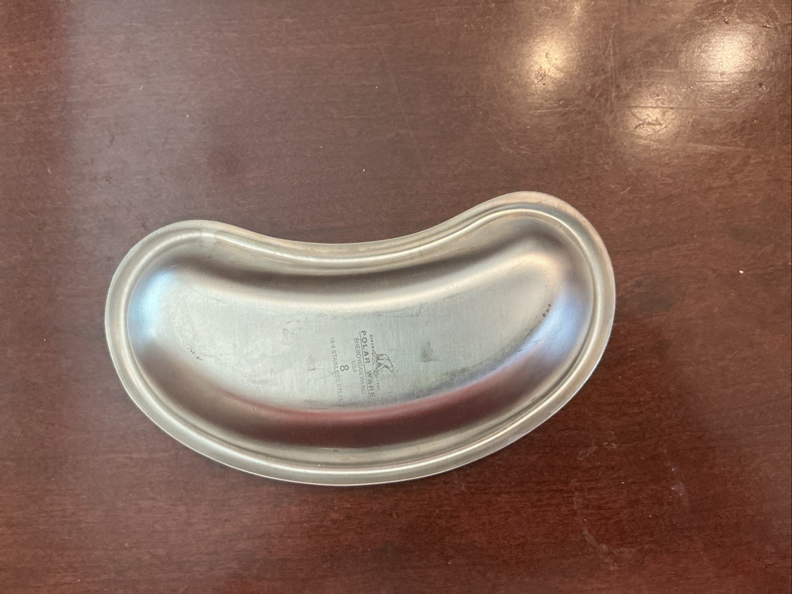 Vintage STAINLESS STEEL KIDNEY SHAPED SURGICAL TRAY, 8 “