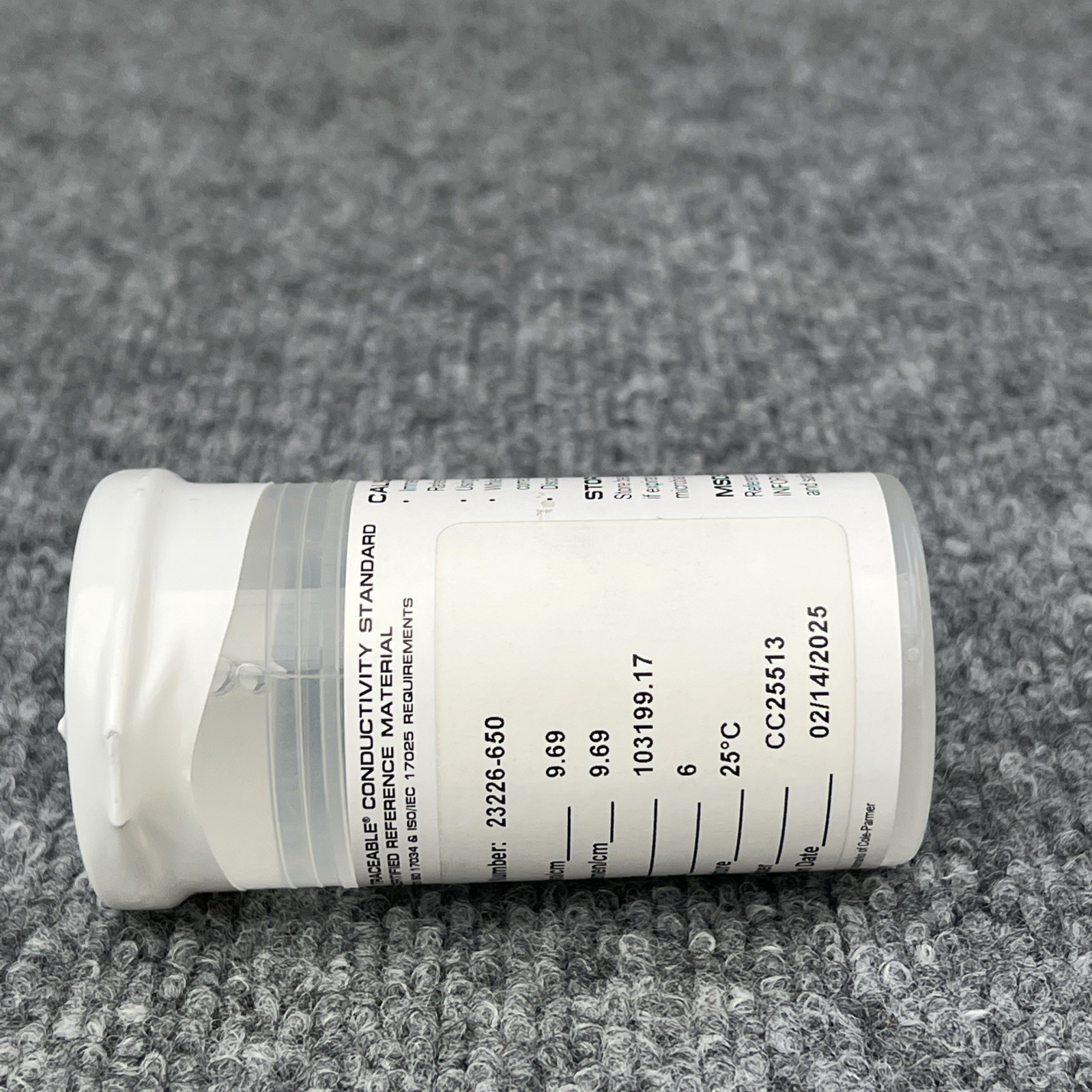 VWR Traceable Conductivity Calibration Standards CRM 23226-650 6 Pack 100mL