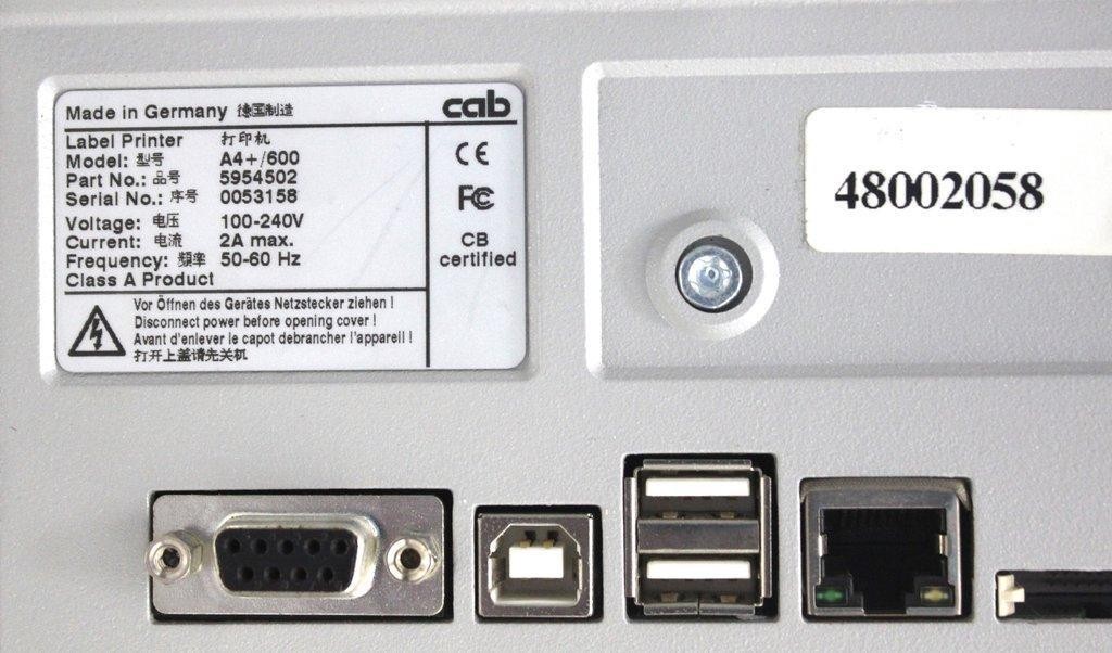 N/A A4+/600 Label Printer for Industrial Use, 600 dpi, AS-IS Sale (3372098)