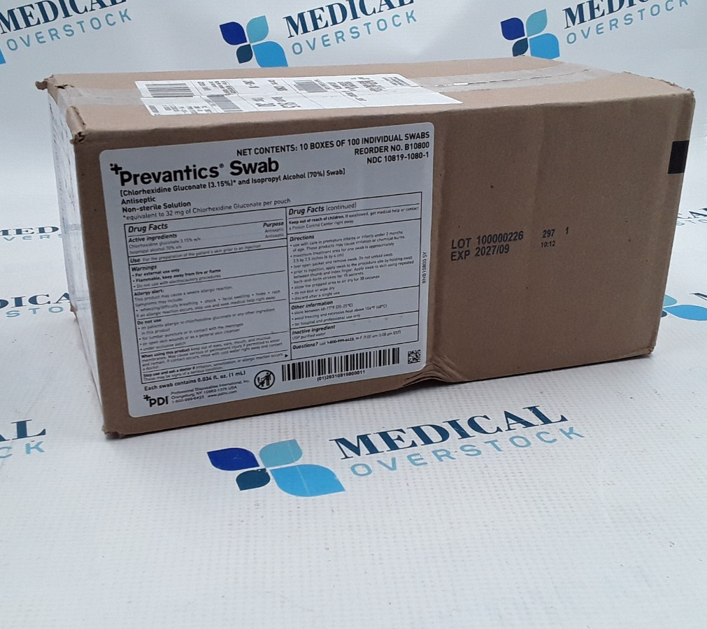 PDI Prevantics Swab Case of 1000 (10 Box of 100ea) B10800