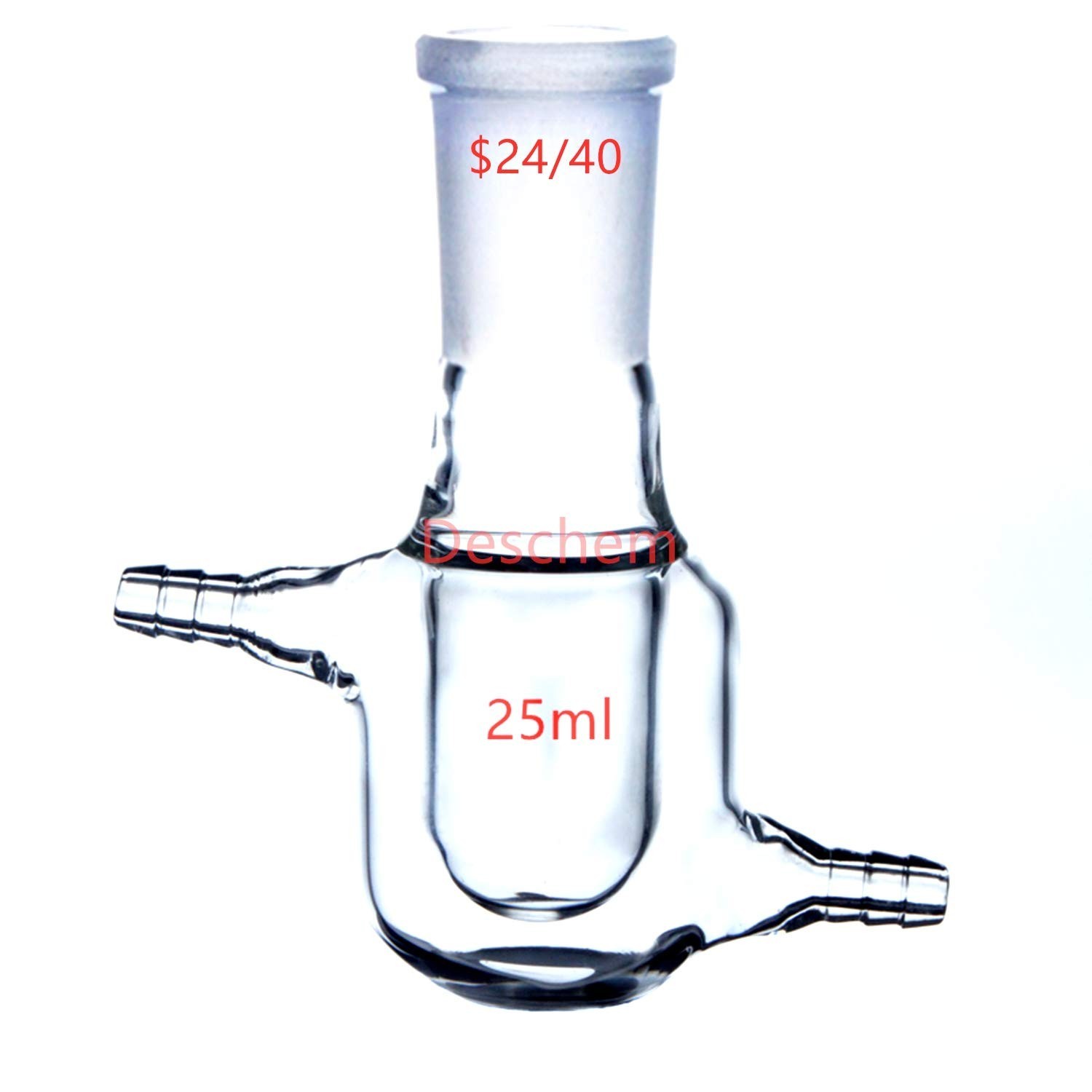 25ml,24/40,Single Neck,Jacket Glass Flask,Reaction Vessel,Lab Reactor