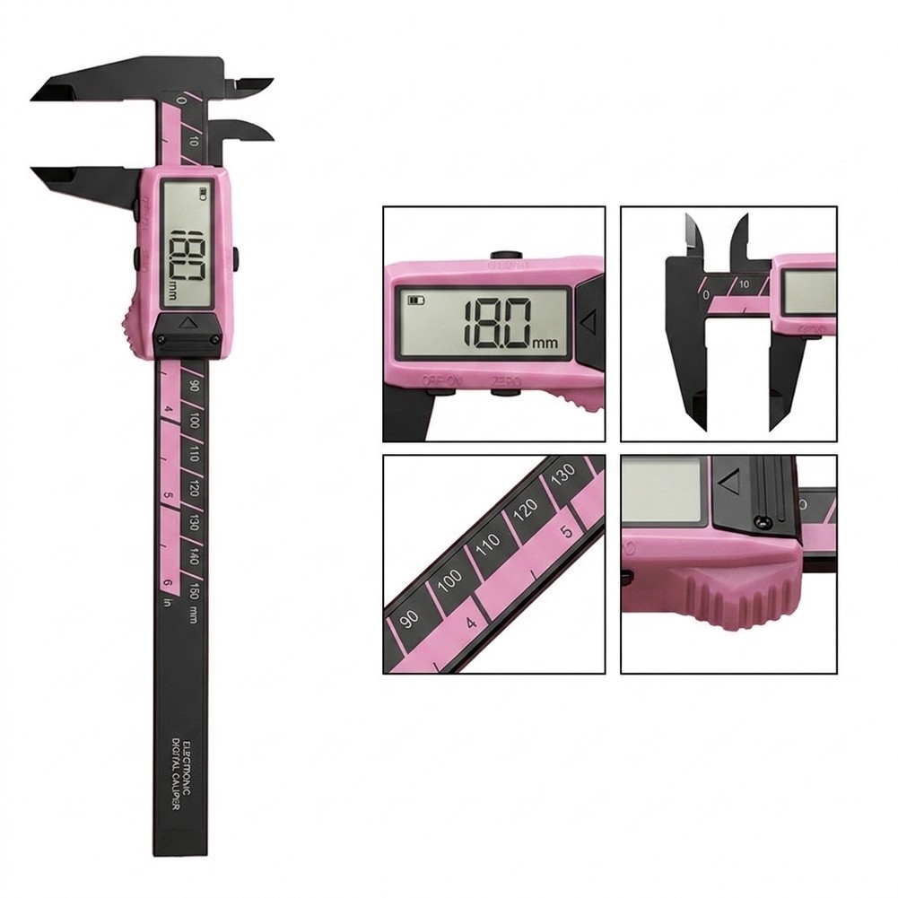 Vernier Caliper 150mm 6 Inch Plastic Sliding Tool Metric Inch Dual Scale Design