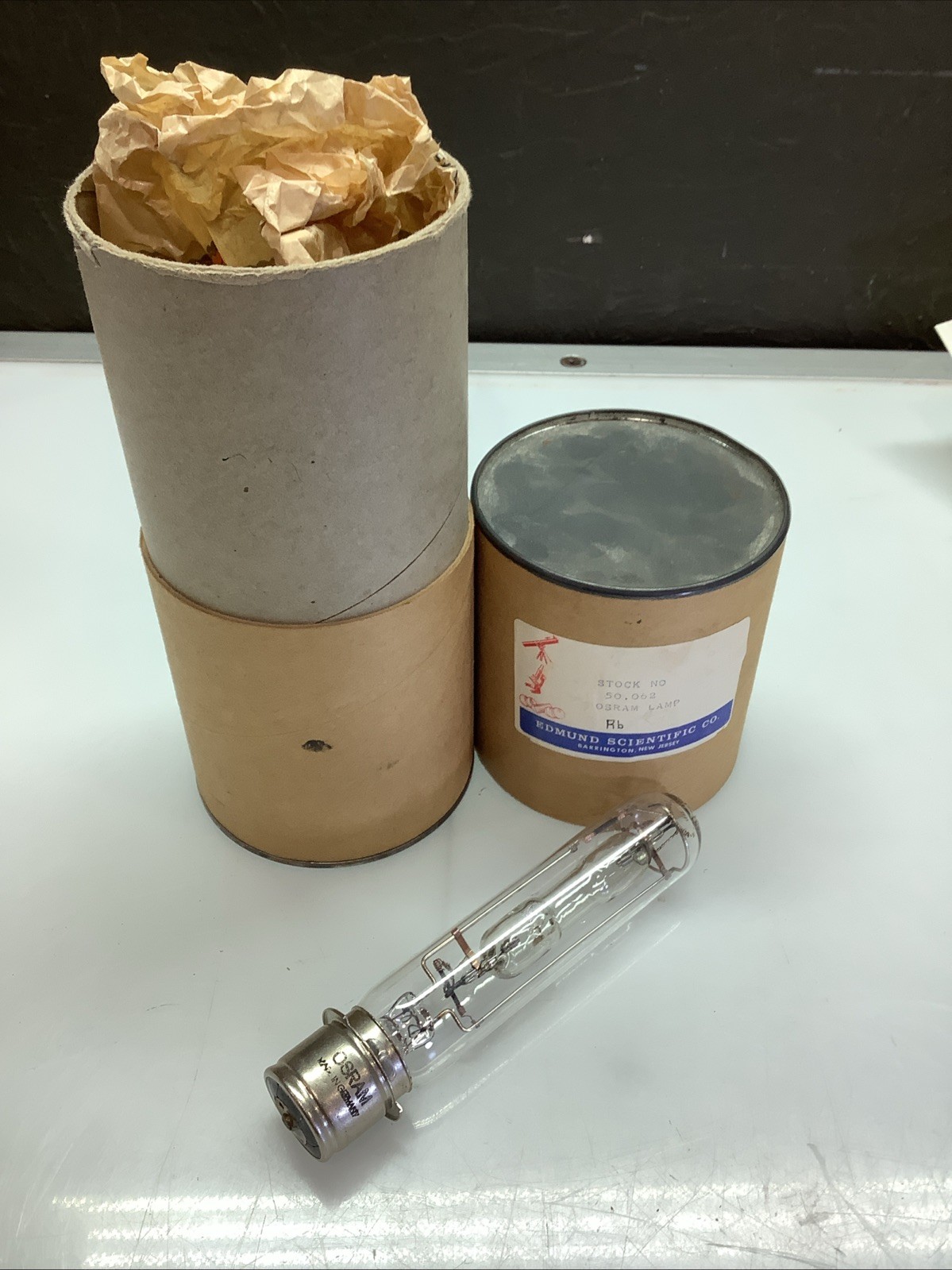 OPTICAL SPECTRAL LAMP OSRAM GERMANY Rb ELEMENT LASER OPTICS