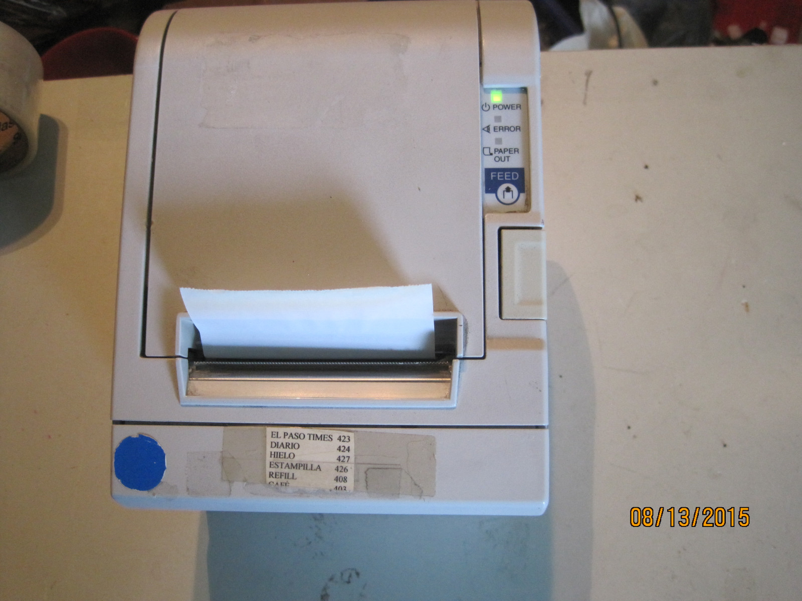 Epson TM-T88II POS Thermal Receipt Printer, Model M129C with adpter Lot K451