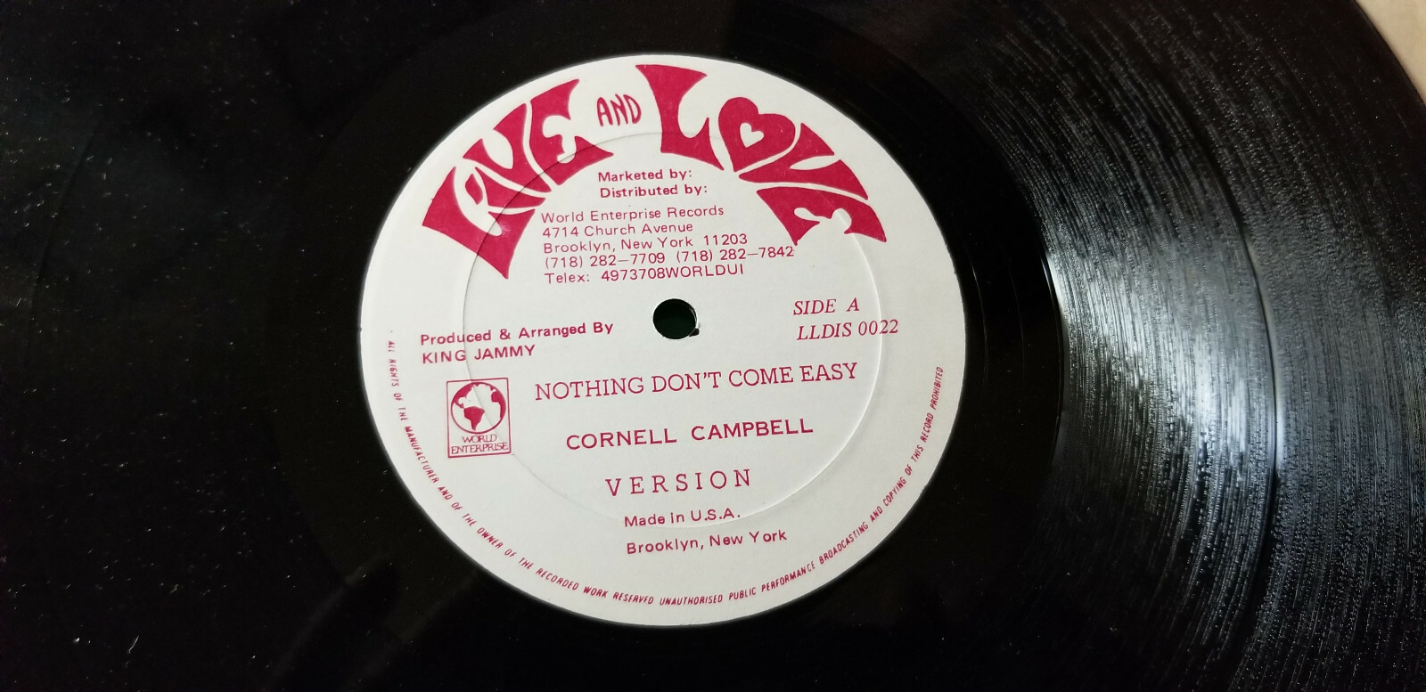 CORNELL CAMPBELL- NOTHING DONT COME EASY/ SUPER BLACK-BAD BOYS /REGGAE 12″