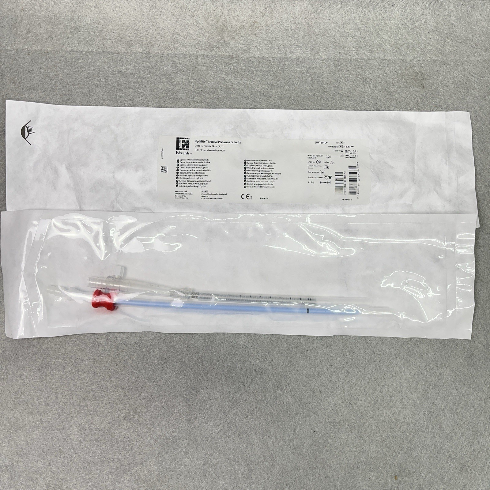 2-PACK OPTISITE ARTERIAL PERFUSION CANNULA BLUNT TIP INTRODUCER 20F (6.7 mm)