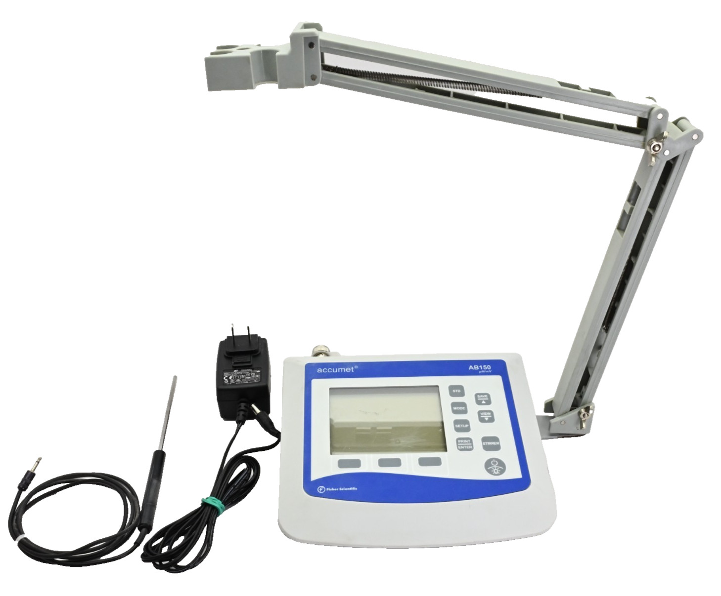 Fisher Scientific accumet AB150 Benchtop pH/mV Meter w/ Electrode Arm, Probe