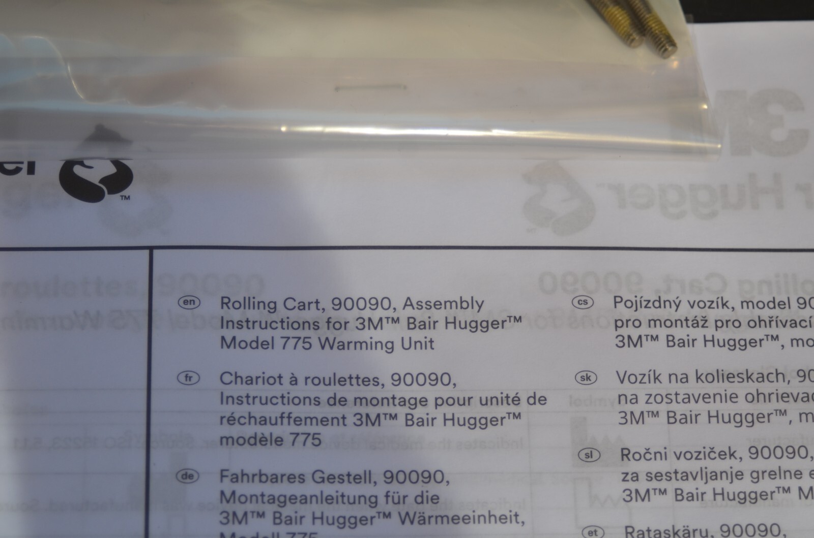 3M Bair Hugger Rolling Cart Ref. 90090 New