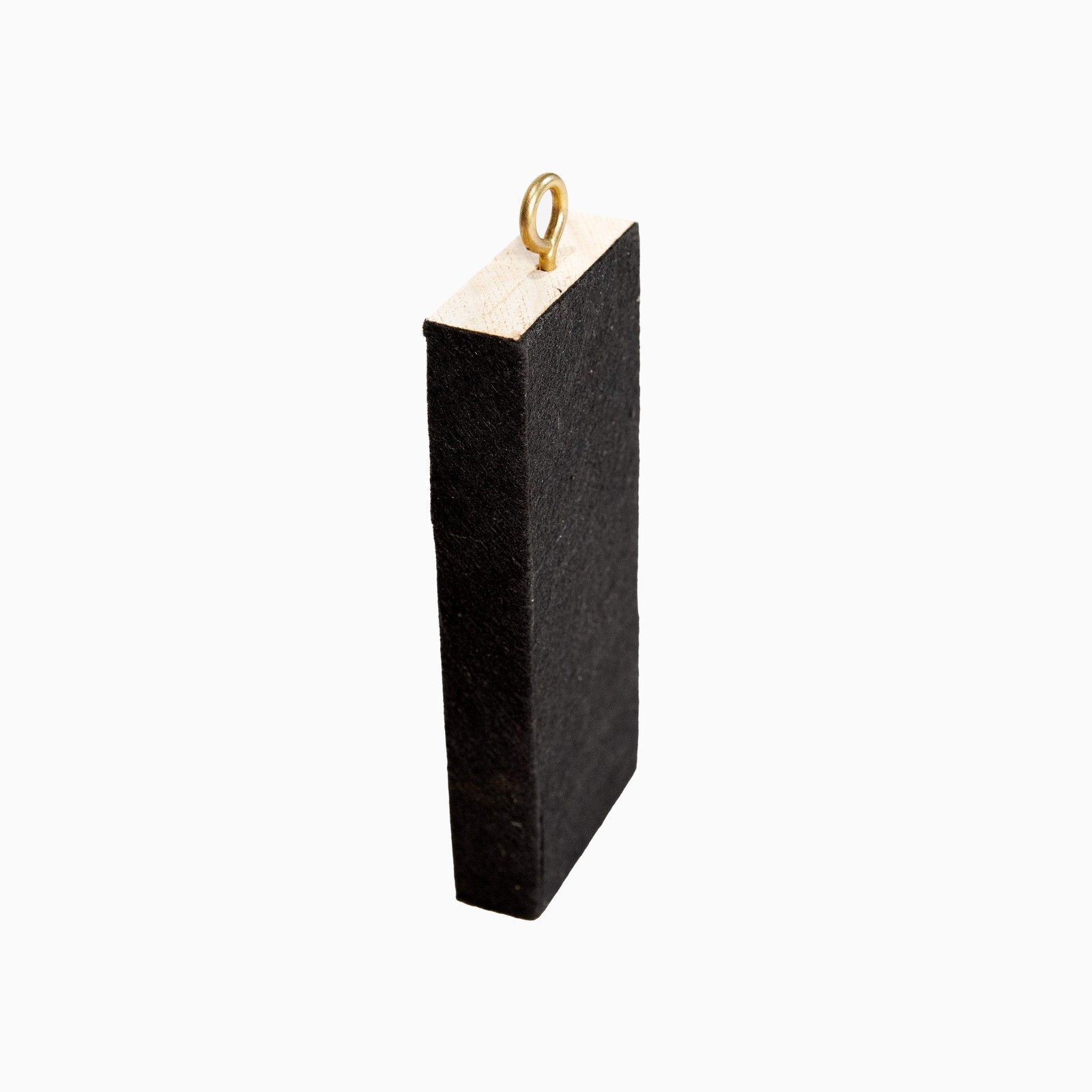 Friction Block, Wood, 5 x 2 x 0.75 in., with Hook, Felt and Wood Surfaces