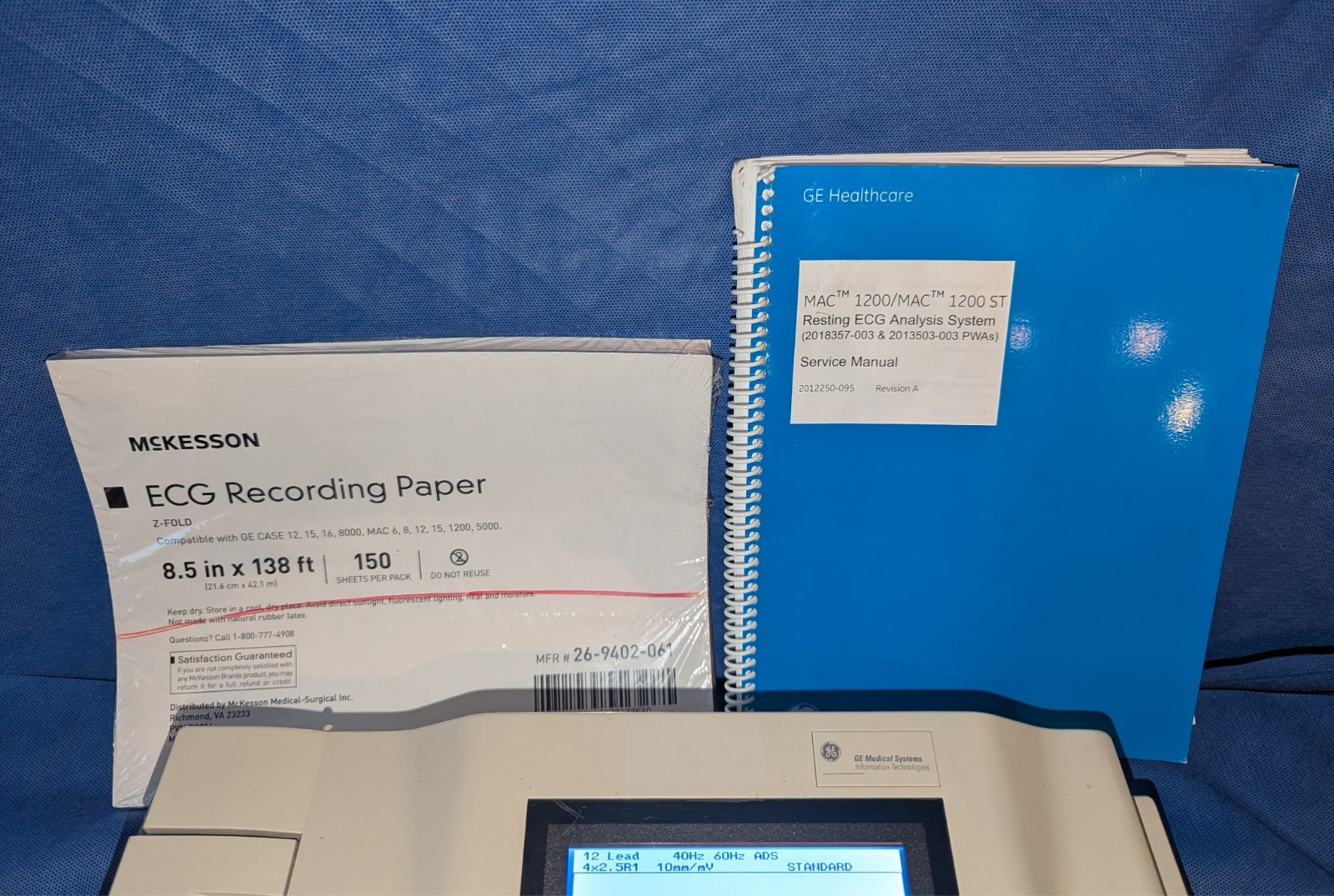 GE MAC 1200 Resting with L-Set, Paper, Manual