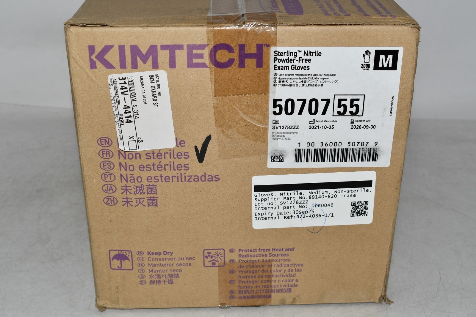Box of 2000 NEW Kimberly Clark 50707 Nitrile Gloves, Exam Gloves, Powder-Free, 9
