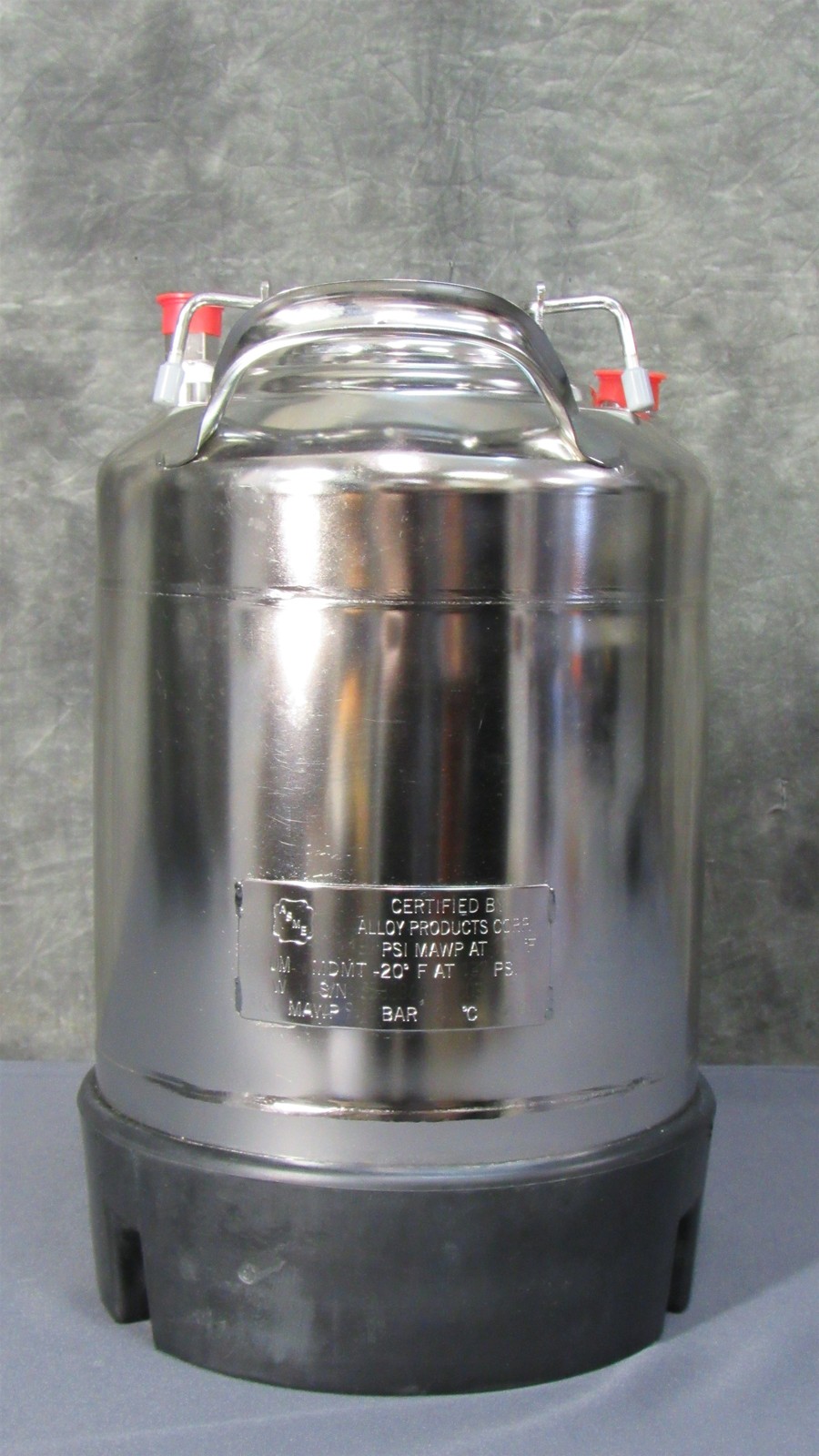 Alloy Products 3-Gallon ASME-UM 316L Stainless Pressure Vessel with 4 ports