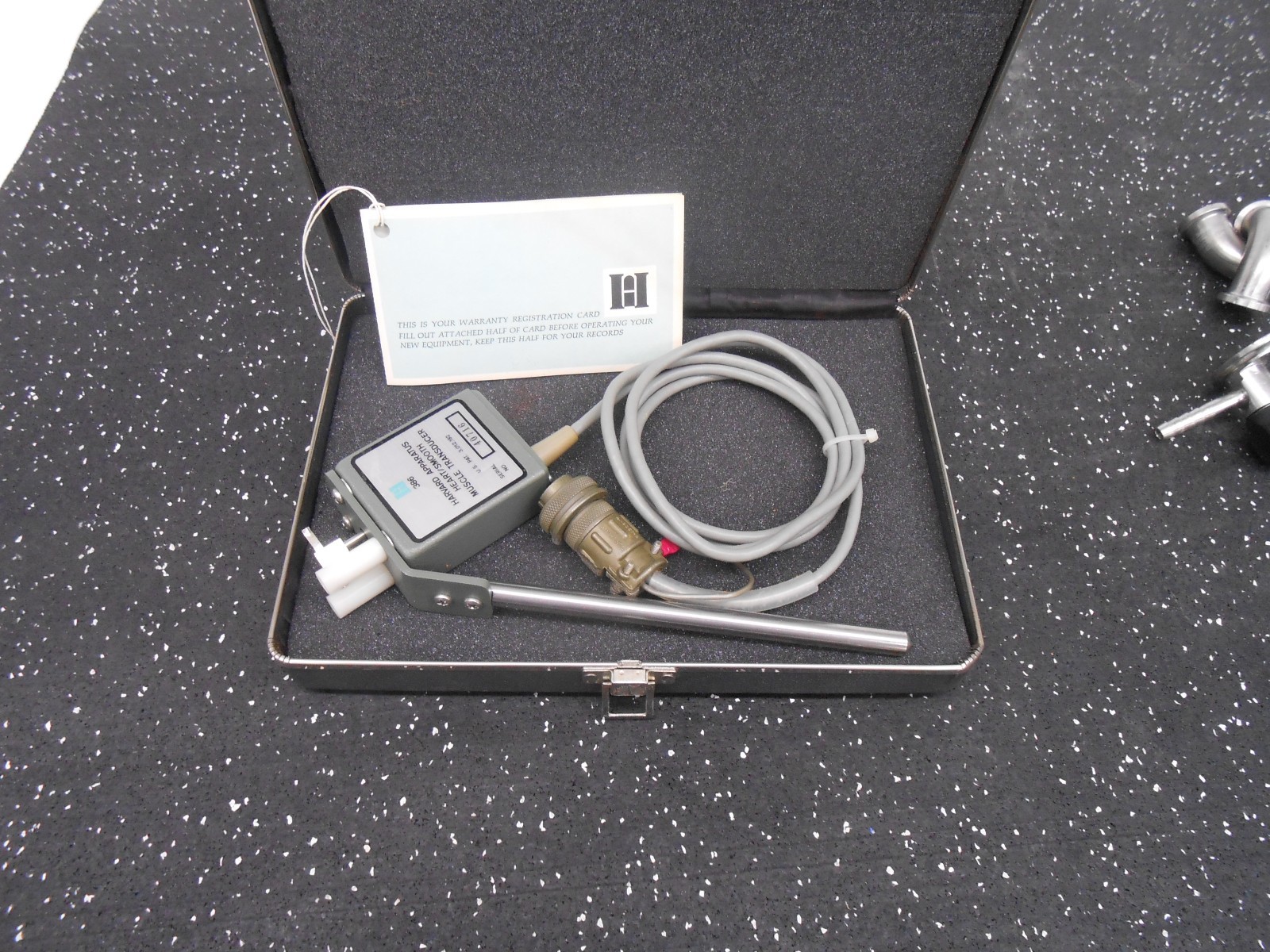 HARVARD APPARATUS 386 HEART/SMOOTH MUSCLE TRANSDUCER & CASE