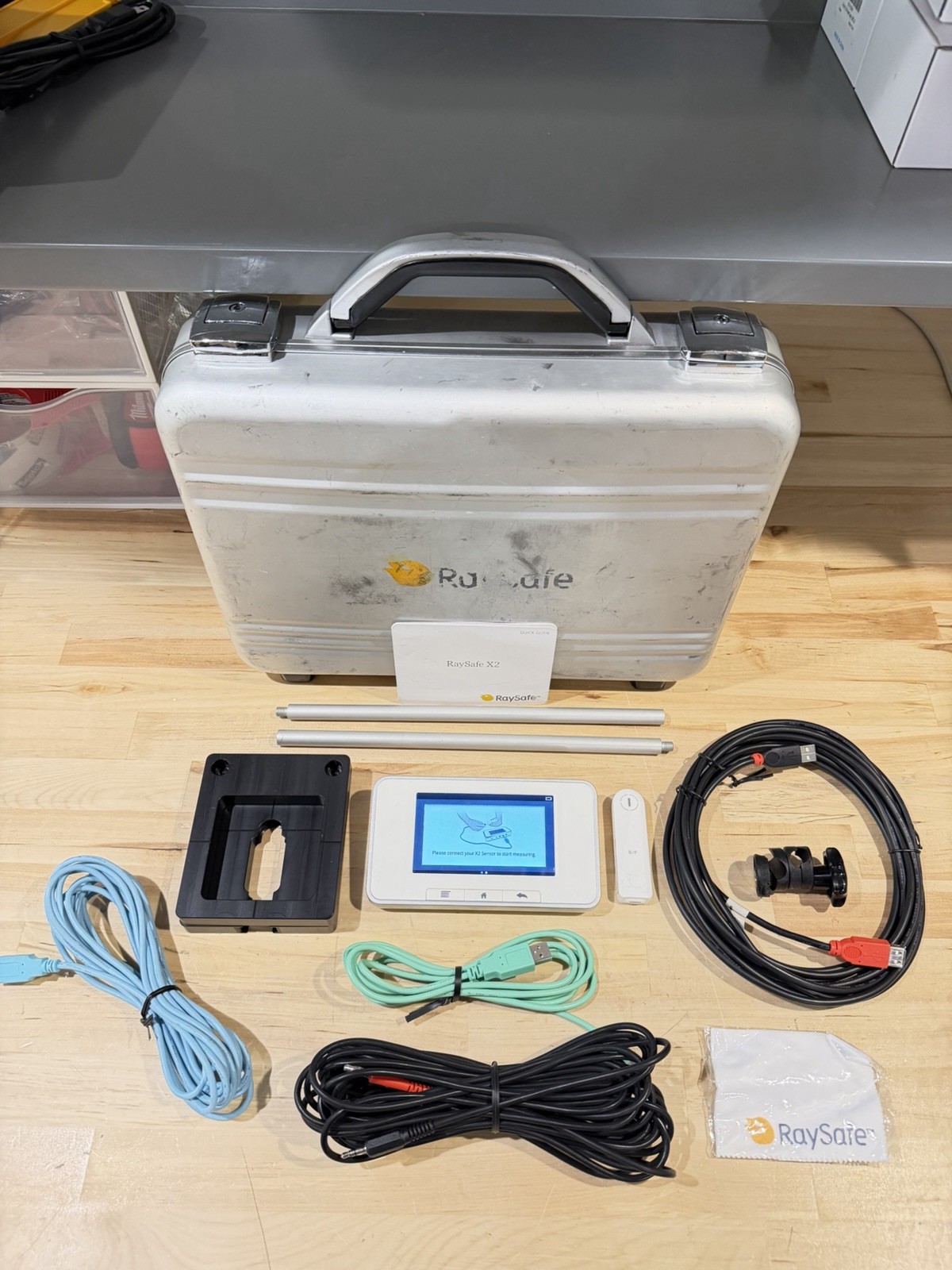 RAYSAFE X2 BASE UNIT KIT W/ SENSORS & ACCESSORIES (TESTED) FREE SHIPPING
