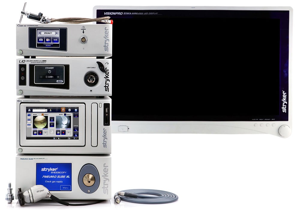 Stryker 1488 HD Camera, L10, SDC3, 45l Insufflator and 26: Monitor