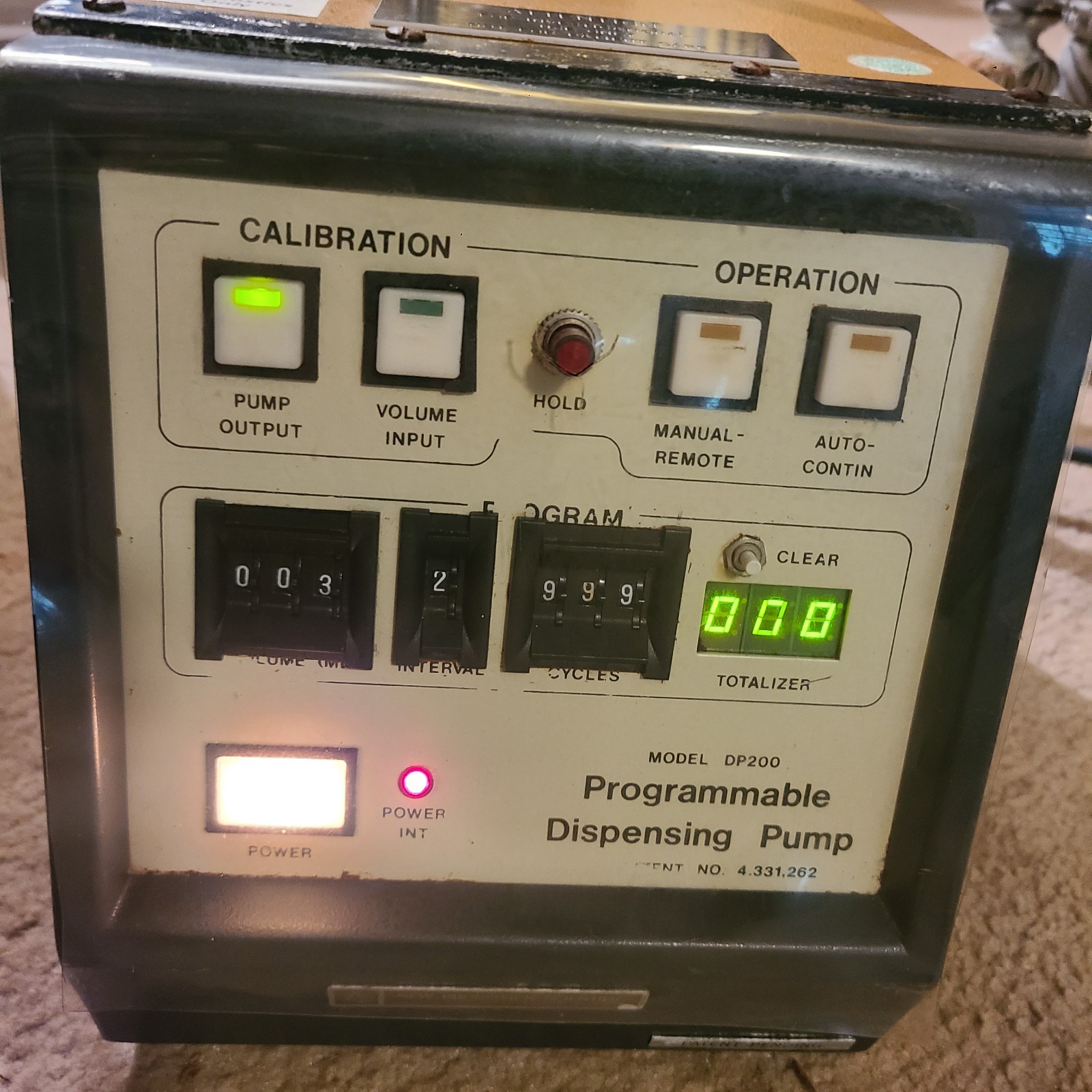 New Brunswick Scientific DP-200 Programmable Dispensing Pump Masterflex 7017-20