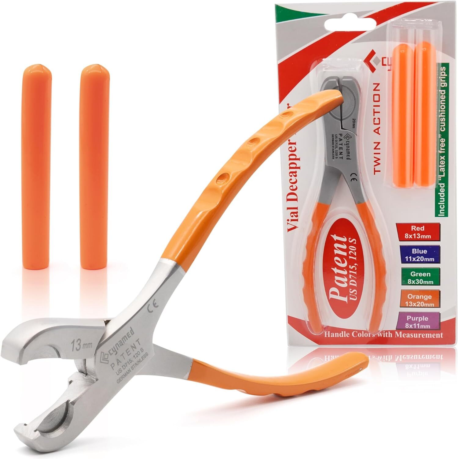Cynamed Stainless Steel Twin Action Decapper Pliers For Decapping Crimped Vials