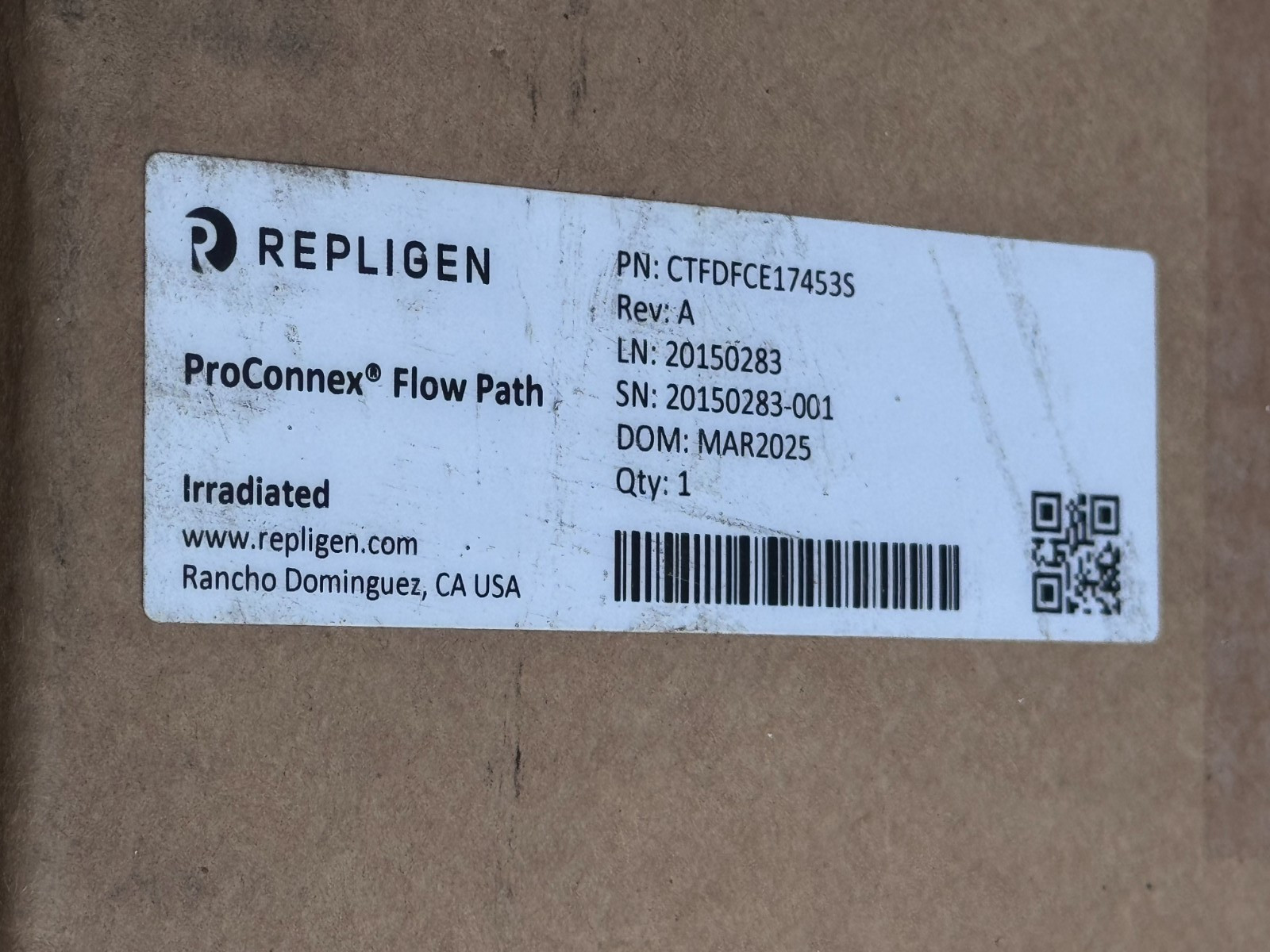 Repligen ProConnex Flow Path Media/Rating TFDF PET/PP, Surface Area 2100cm²