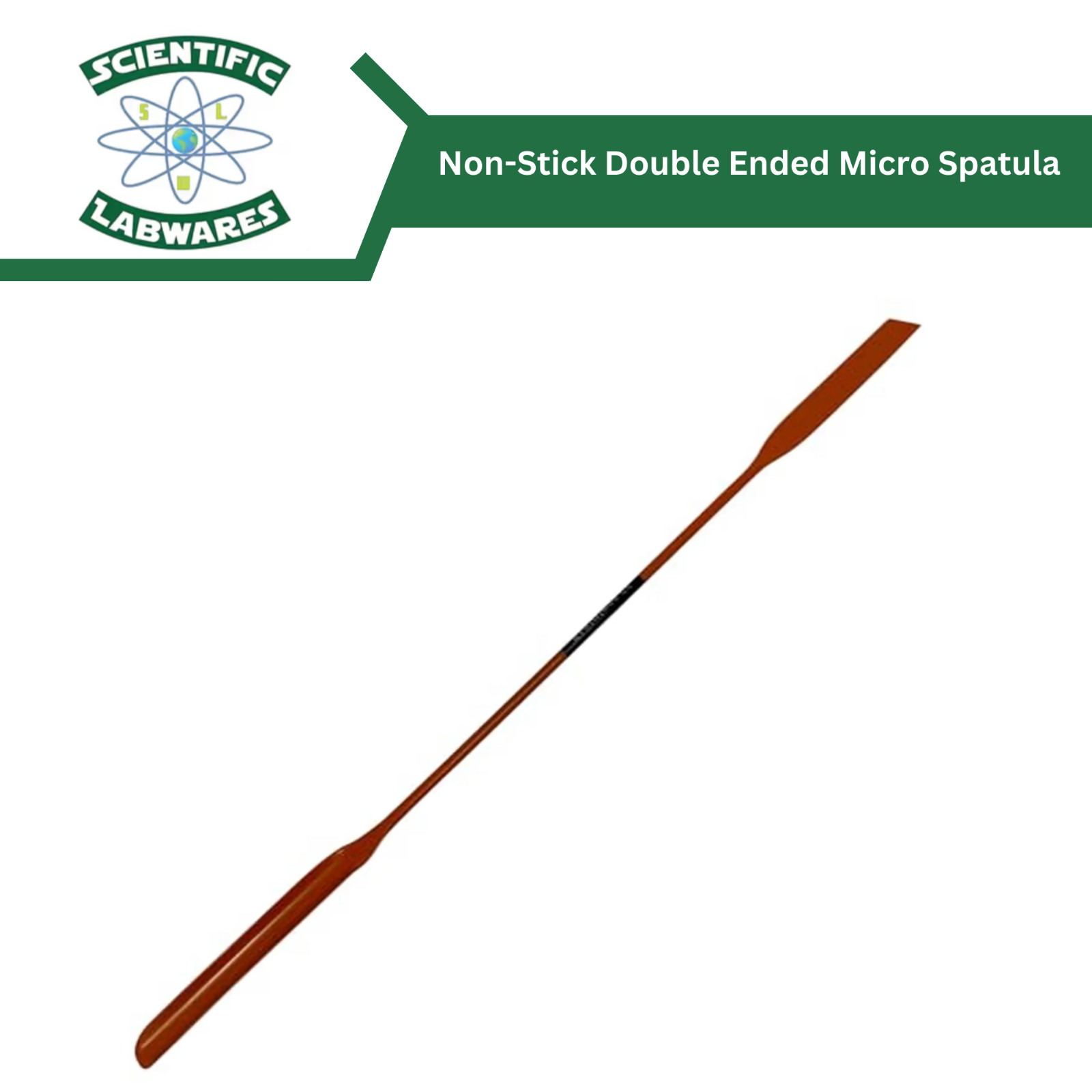 Scientific Labwares Non-Stick Double Ended Micro Spatula with Teflon Coating