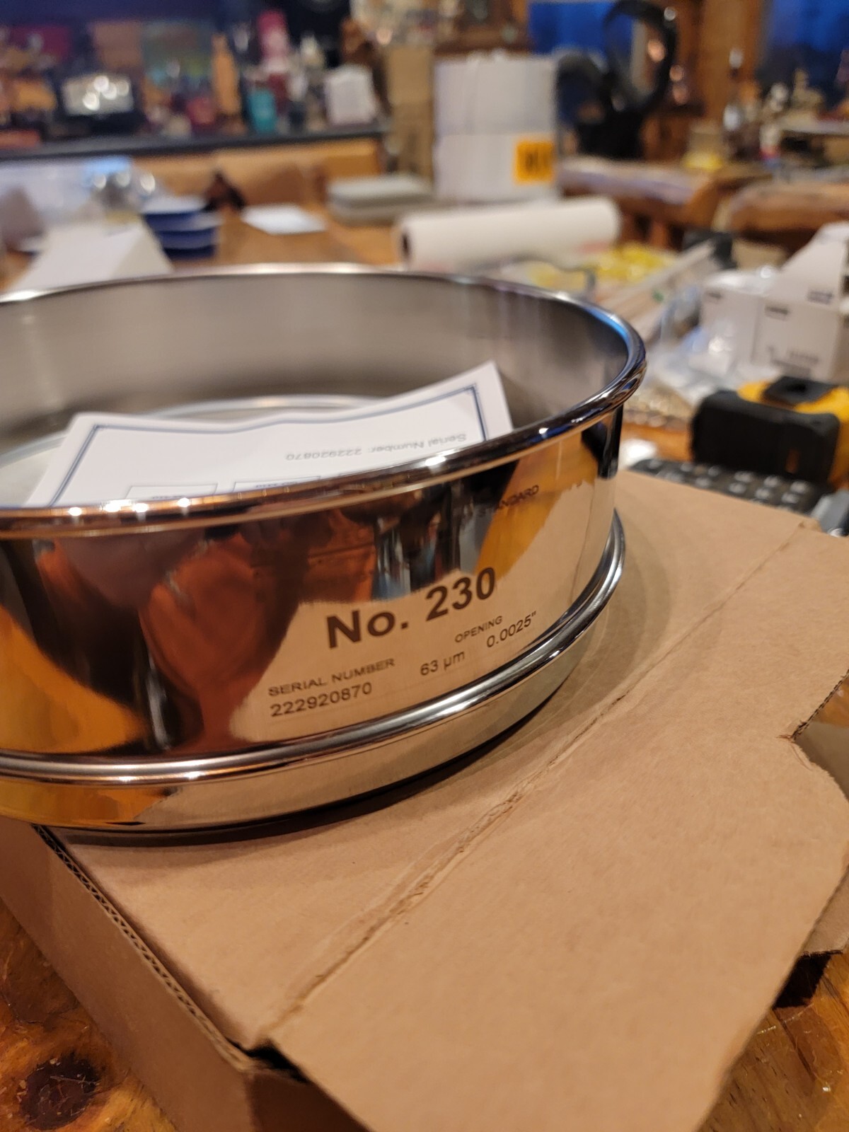 Advantech Manufacturing 230SS8F Sieve, #230, S/S, 8 In, 63um, .0025″ 8CHY2