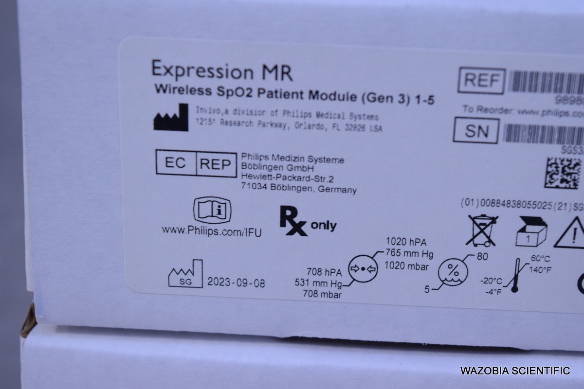 PHILIPS EXPRESSION MR WIRELESS SPO2 PATIENT MODULE GEN 3 989803192771 FOR MR400