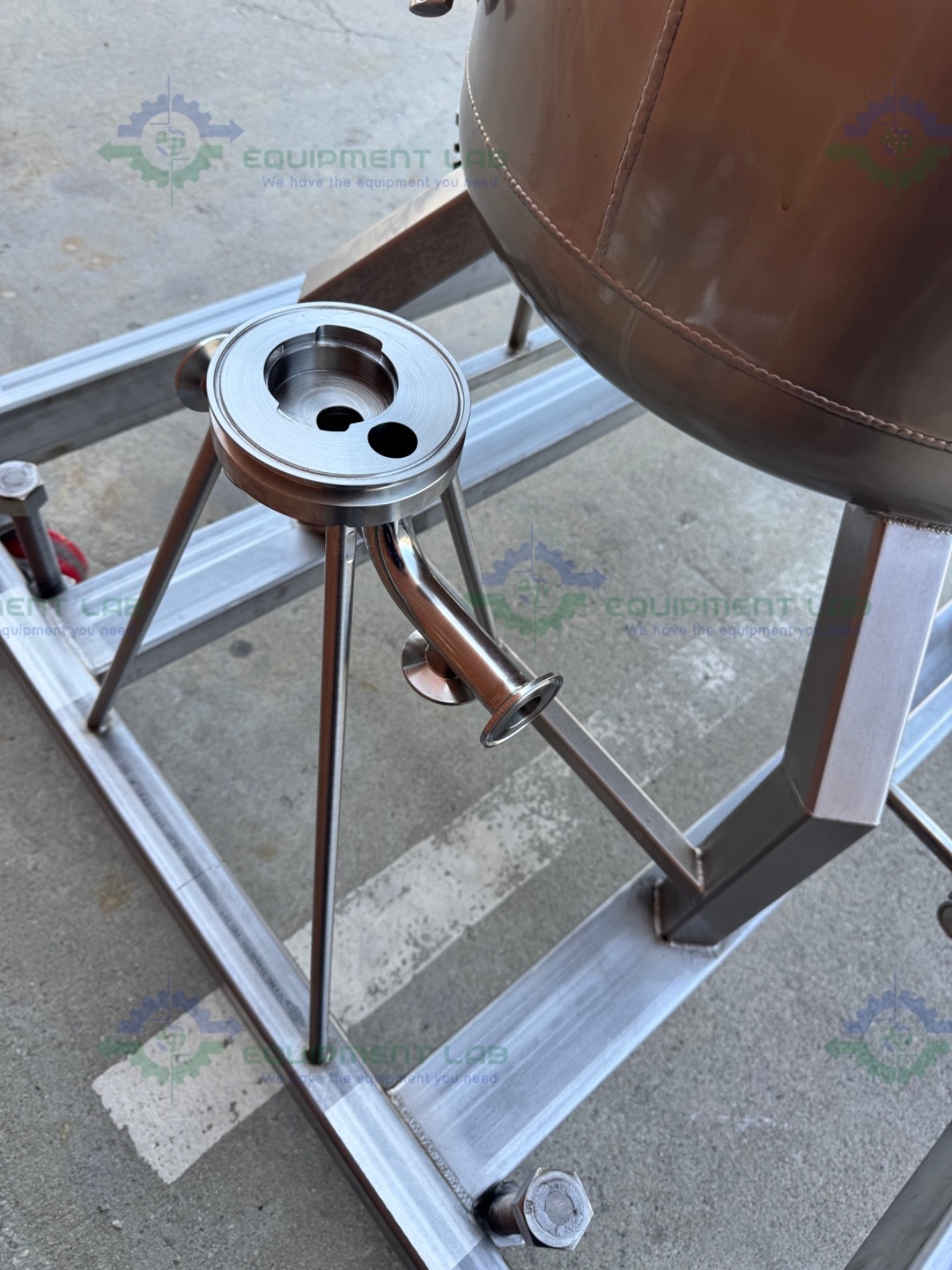 Unknown Brand 300 Liter Mixing Tank w/ Lenze 3 Phase Motor, Impeller