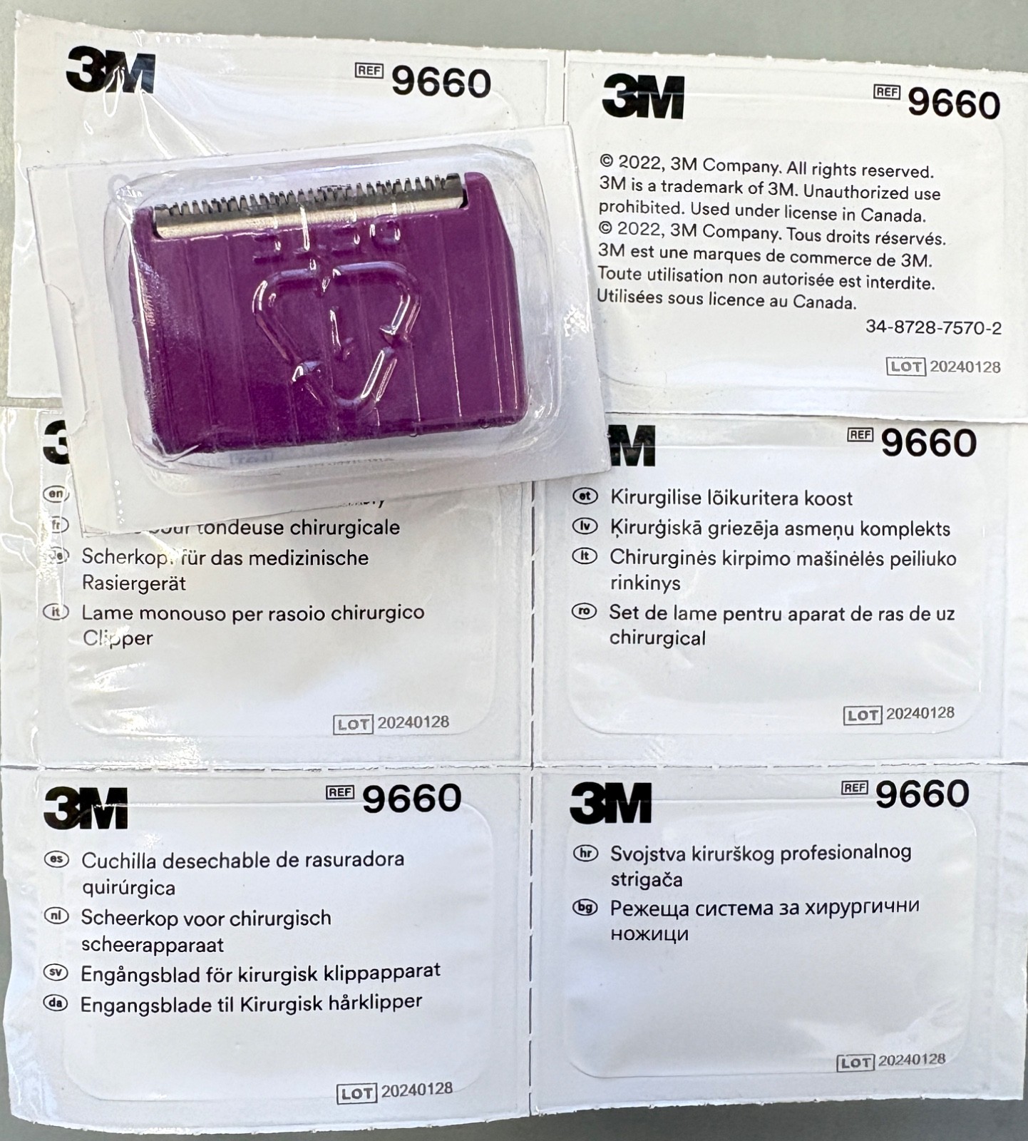 3M 9660 Surgical Clipper Blade Assembly (LOT of 7 pcs)