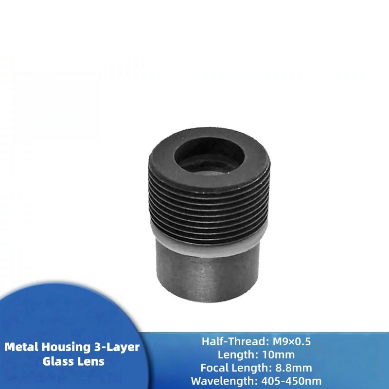 Laserland M9x0.5 Blue Laser Diode Collimating Focus Lens 405-450nm Metal Housing