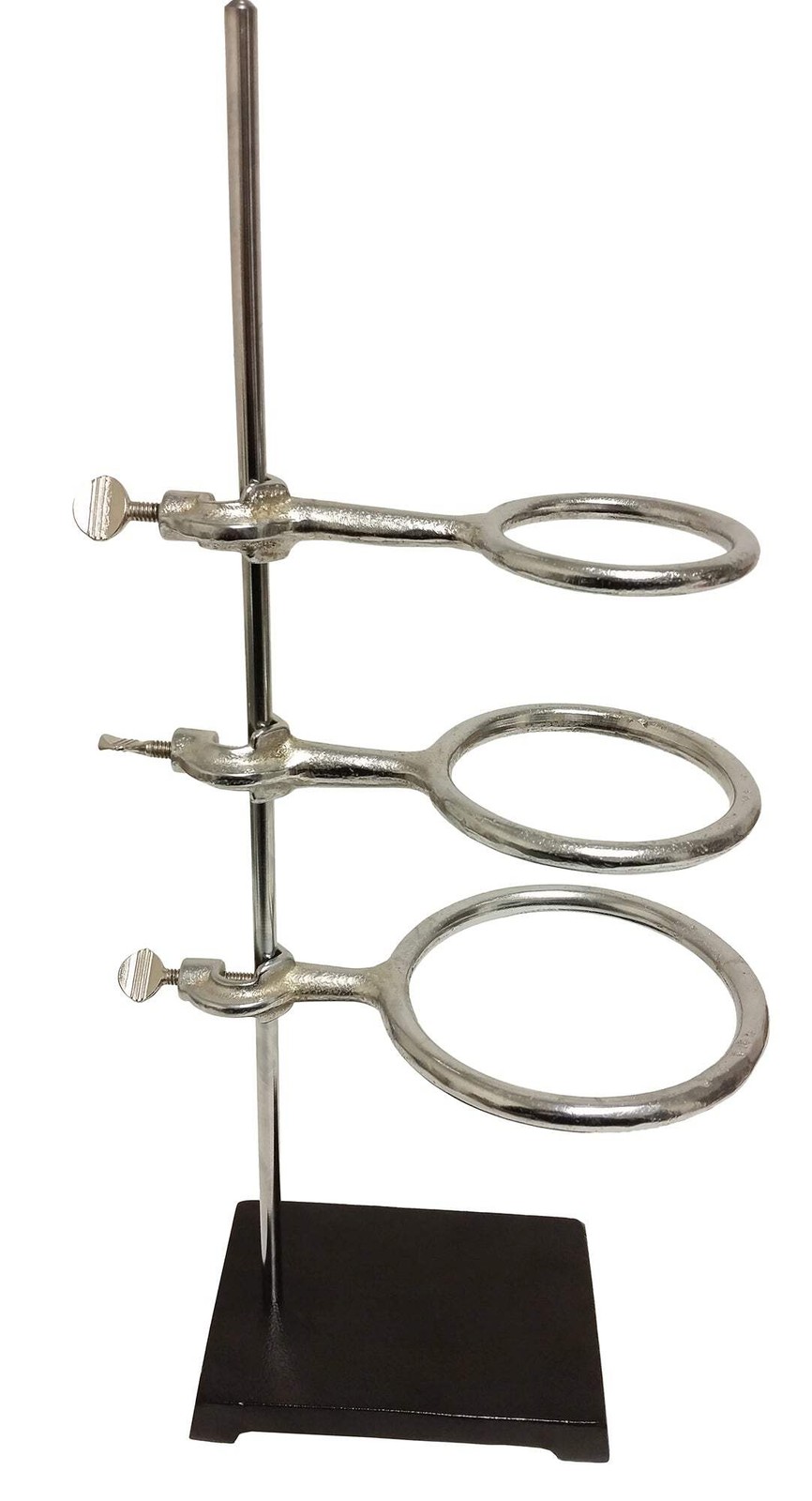 Support Stand with Stamped Steel Base 5×8 with 20″ Rod and Steel Rings Size 3″