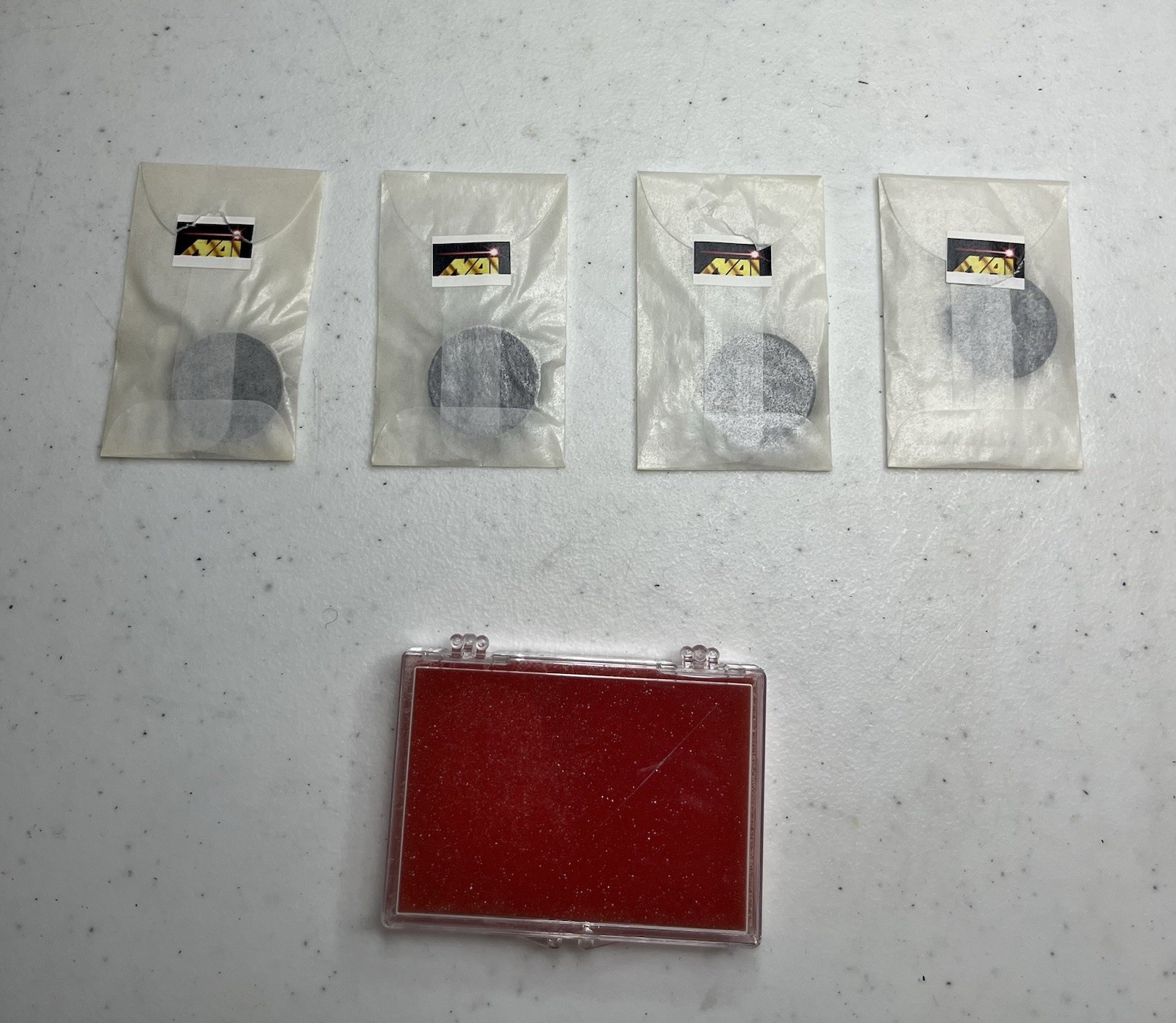 National Aperture Optical Slit and Pinhole Lot Of (4) 1 Inch Mount Laser Optics