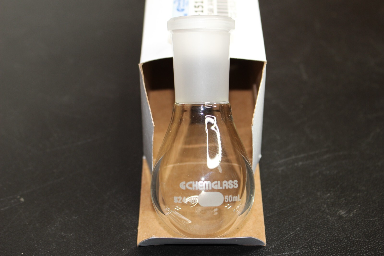 Heavy Walled Rotary Evaporator Flask Chemglass 50mL CG-151201 24/40 Outer Joint.