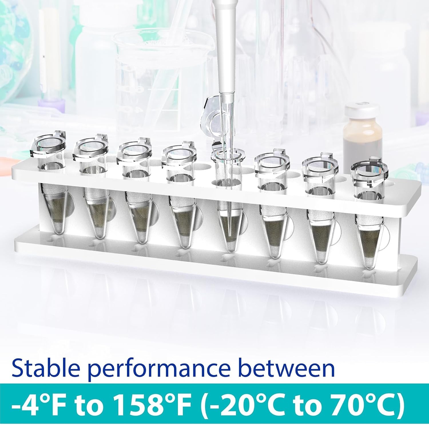 2Pcs Magnetic Rack Separator for DNA RNA Purification 1.5/2.0mL Centrifuge Tubes