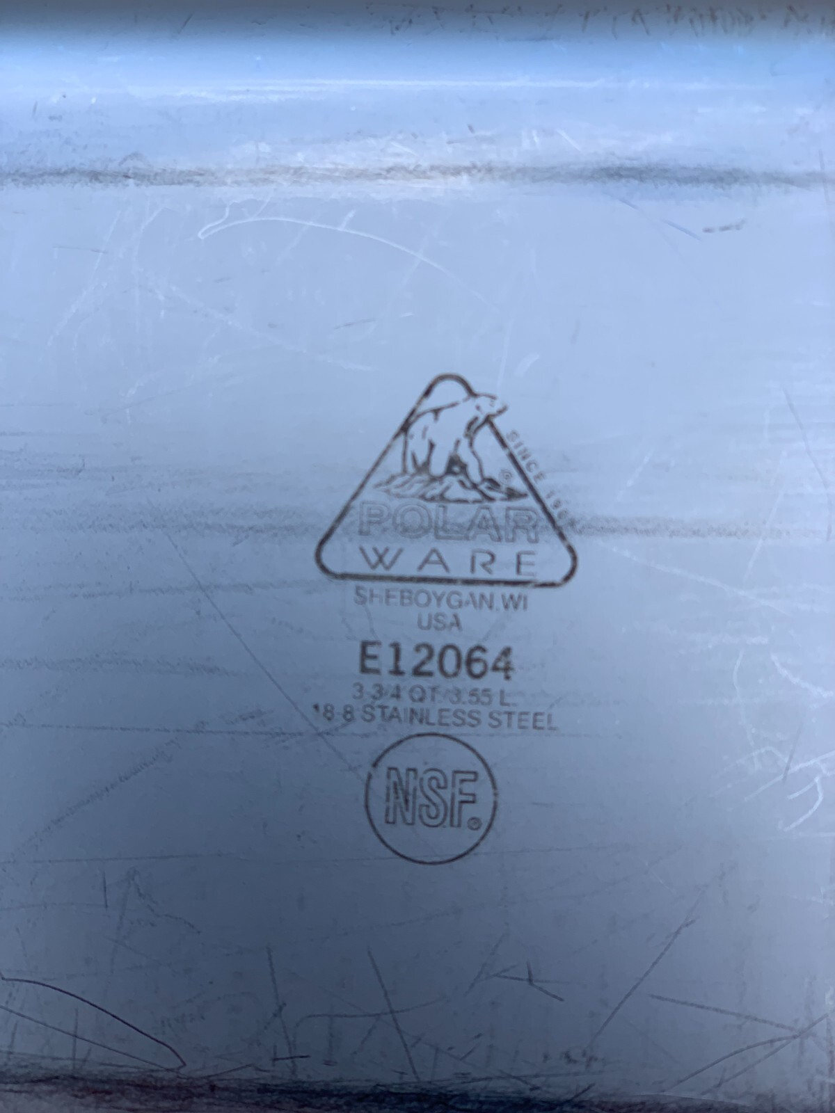 Polar Ware 12.5 x 6.75×4″ Stainless Steel Table Pan 6 Qt. E12064 W/ LID 18-8 SST