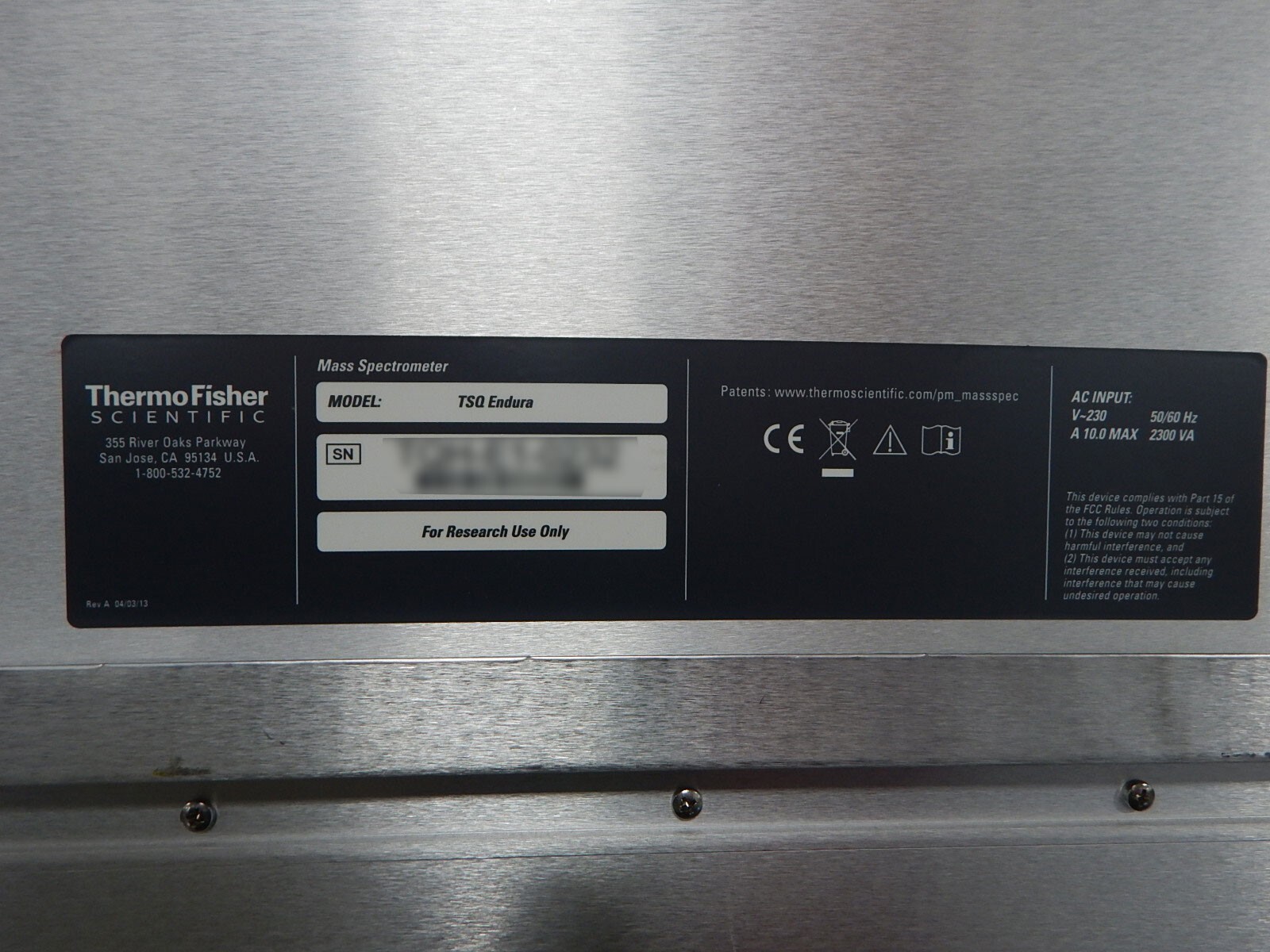 Thermo TSQ Endura Triple Quad LC/MS | Optional 1 YEAR WARRANTY