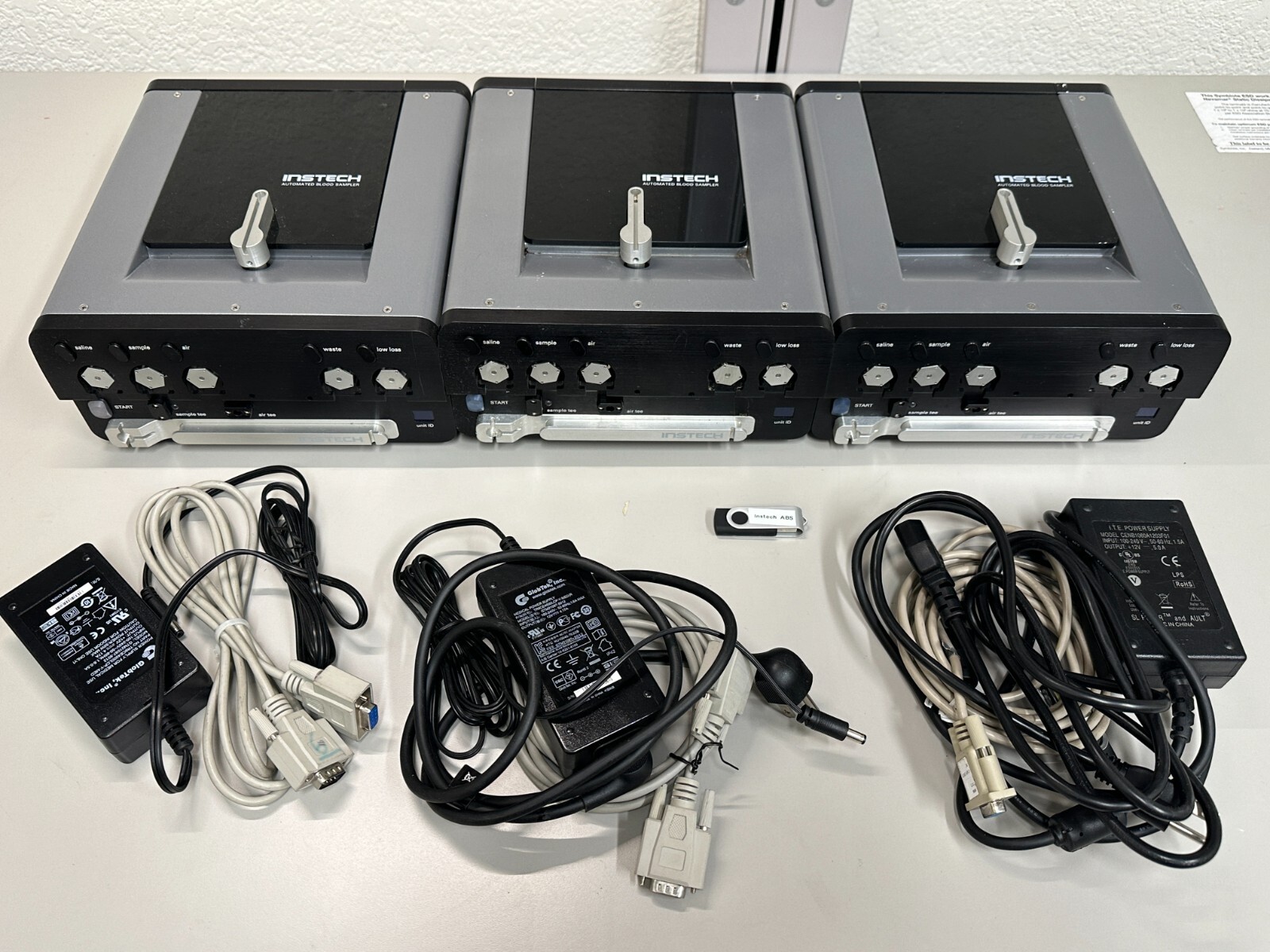 3x lot Instech Laboratories ABS212 ABS2 lab automated sampler