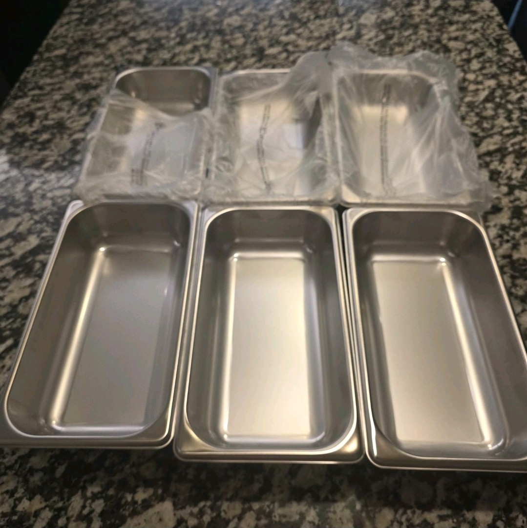 LOT Of 6 – Polar Ware 12.6 x 6.8 x 2.75″ Stainless Steel Table Pan 2 Qt S12062