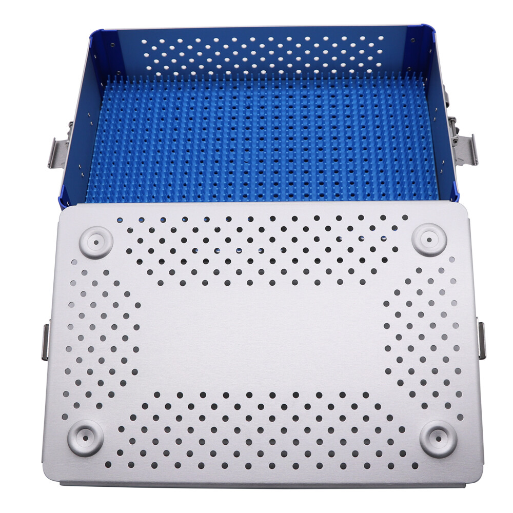 Aluminium 300*200*50mm Sterilization Tray Disinfection Box Surgical Instruments