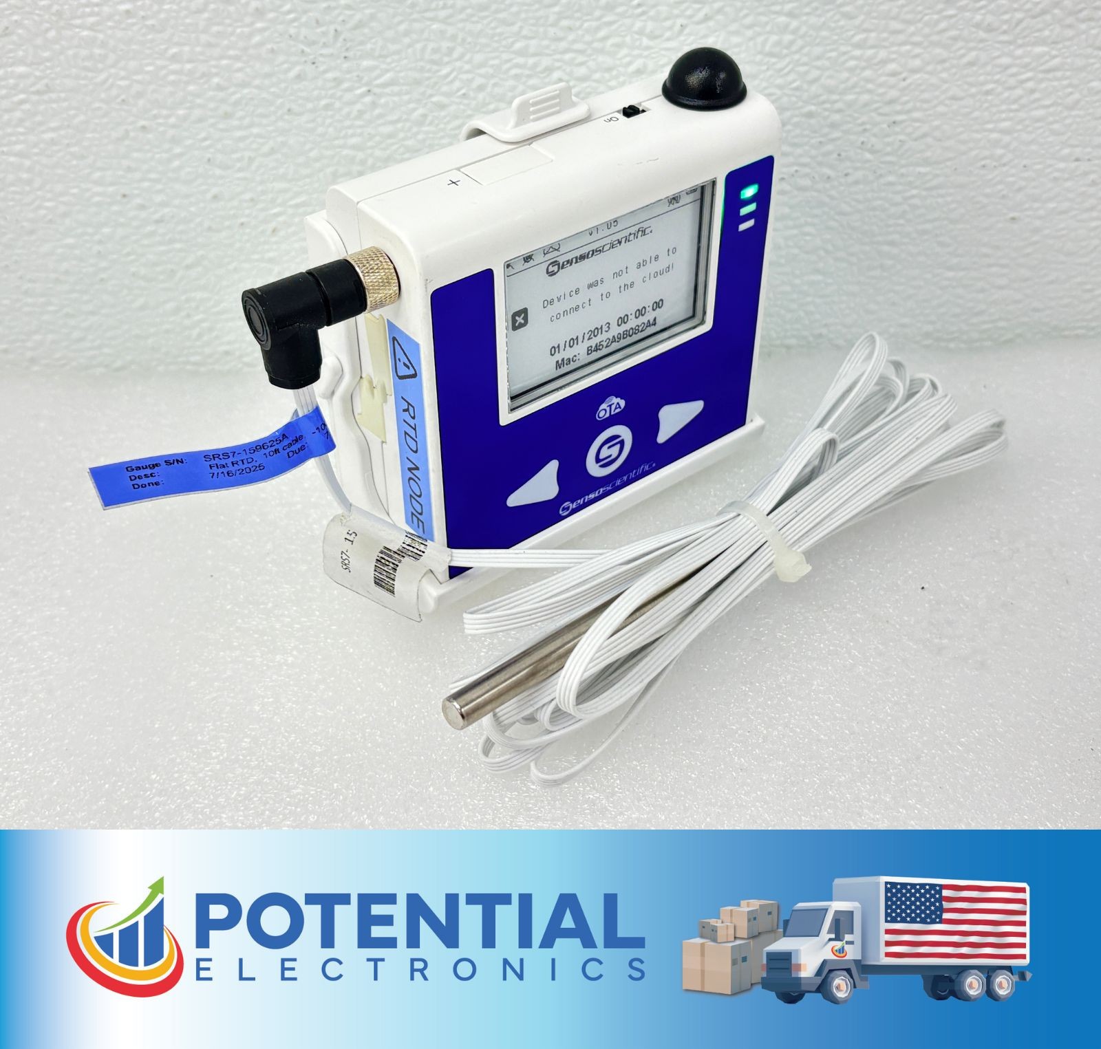 SensoScientific B80-200-OTA Temperature and Humidity Data Logger Sensor -w Cable
