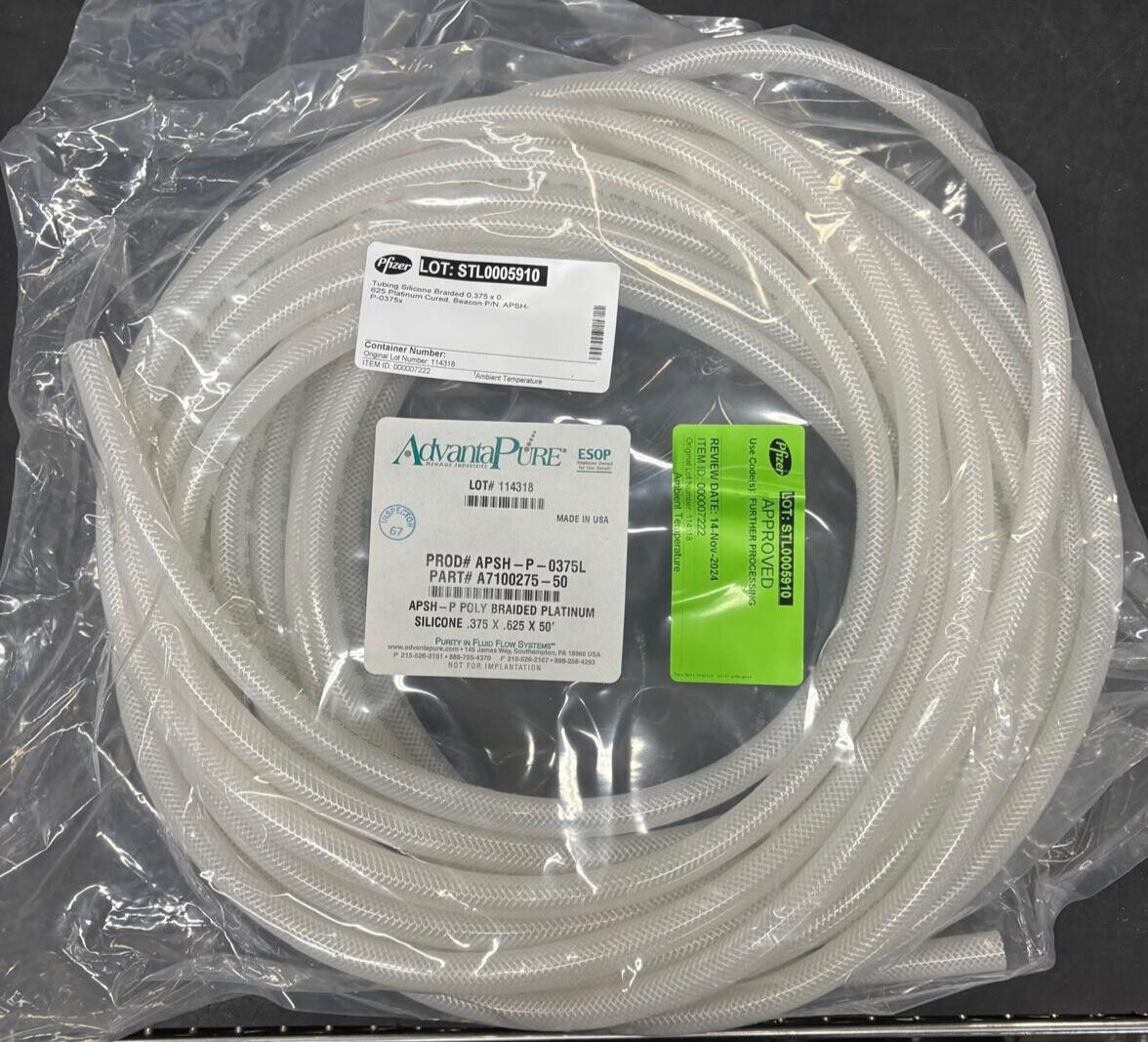 AdvantaPure AdvantaSil APSH 3/8″ Braid-Reinforced Silicone Hose (Platinum-Cured)