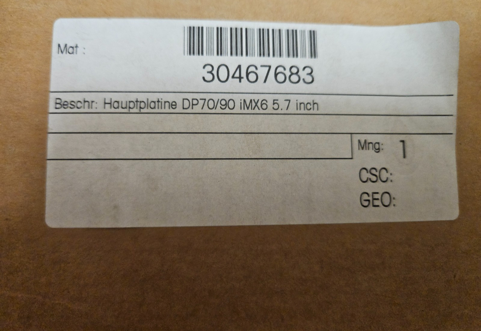30467683 Mainboard DP70/90 iMX6 5.7 inch METTLER TOLEDO