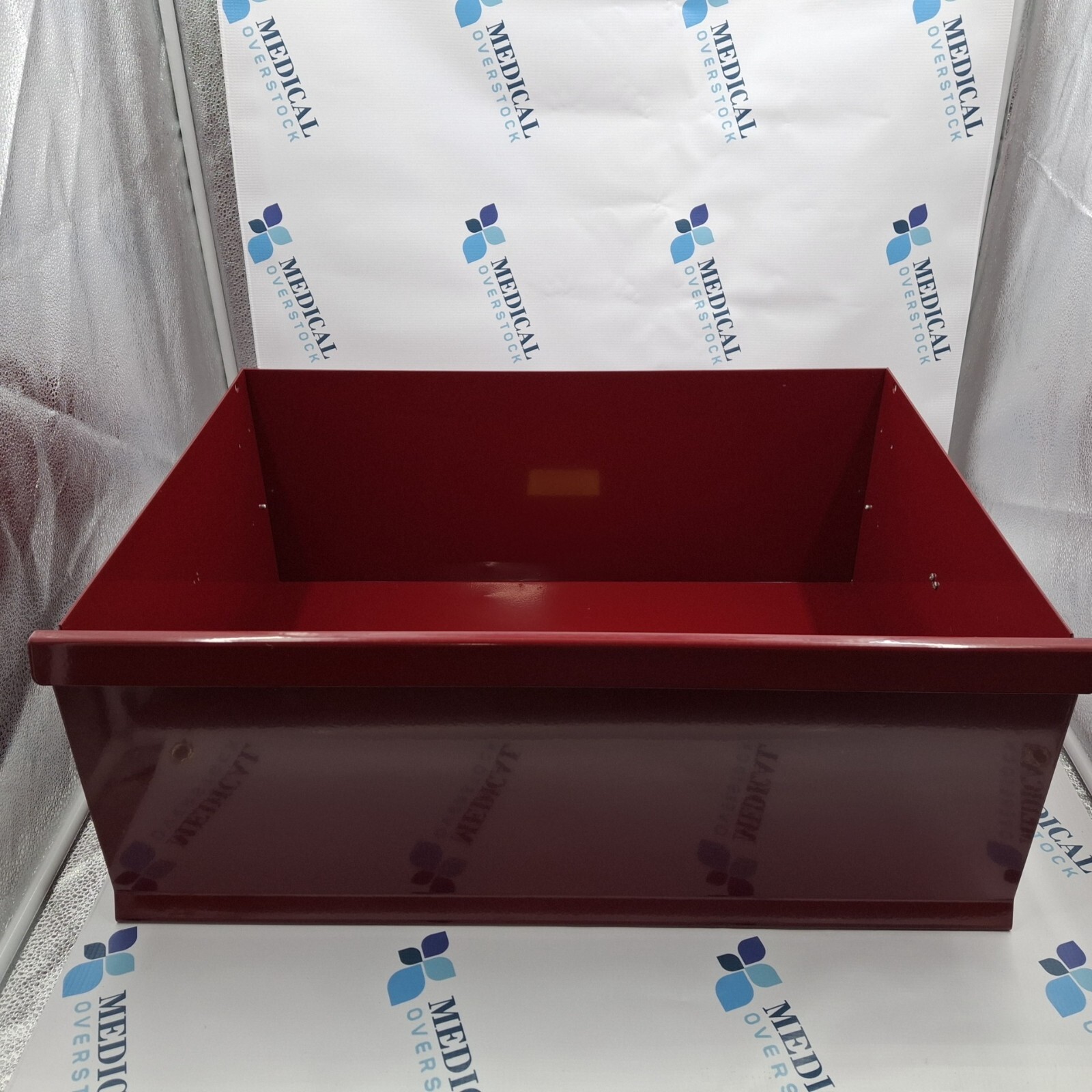 9.5″ x 18″ x 24″ Red Metal Shelf Heavy Duty with Slide Rails for Storage