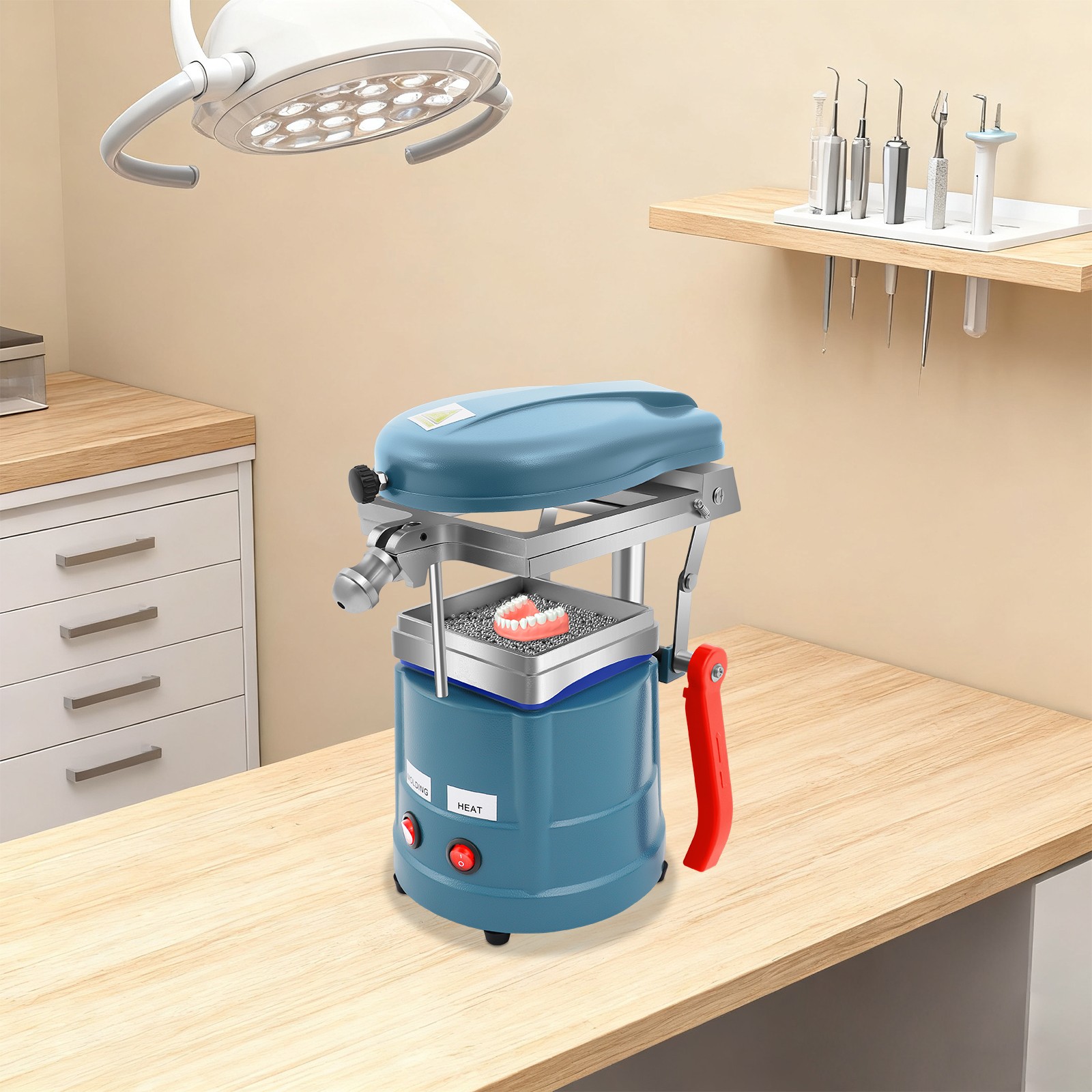Dental Vacuum Molding Forming Machine Former Heat Thermoforming Lab Equipment