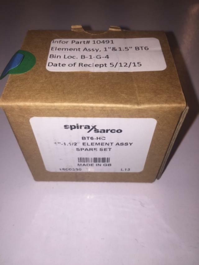 Spirax Sarco, 1 & 1.5″, BT6-HC, Element Assembly, SS, 1800380 New Unused Surplus