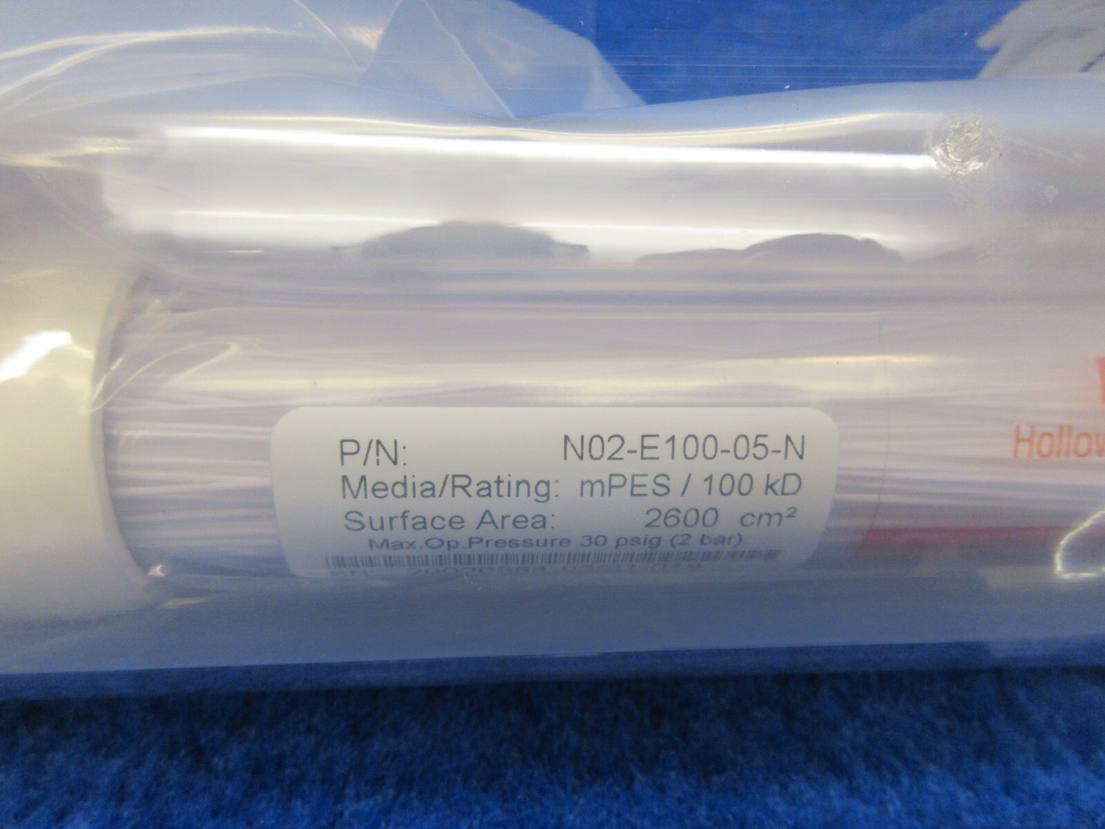 Repligen MiniKros Hollow Fiber Filter Module N02-E100-05-N mPES 100kD 2600cm2