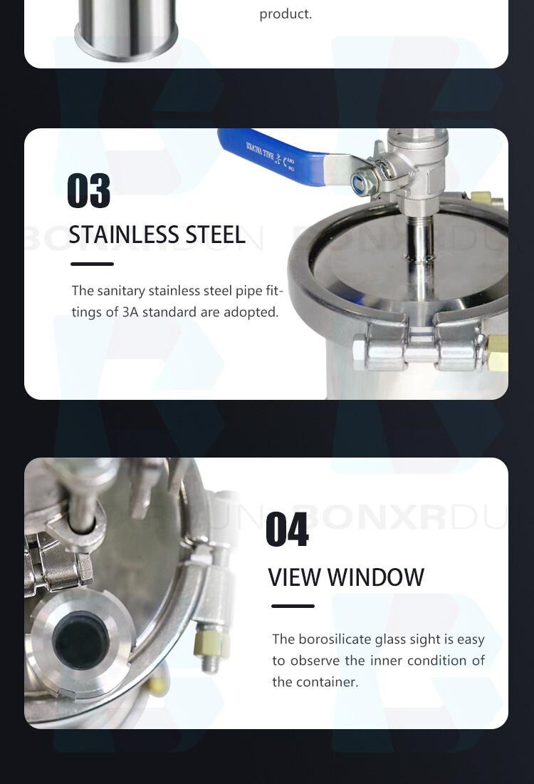 Closed Loop Extractor 1LB Stainless Steel Vacuum Chamber/Tube Used to Extract