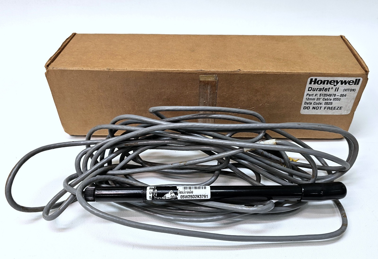 Honeywell 51204976-004 Durafet II pH Electrode 12mm Body 20′ Cable 8550 ohm
