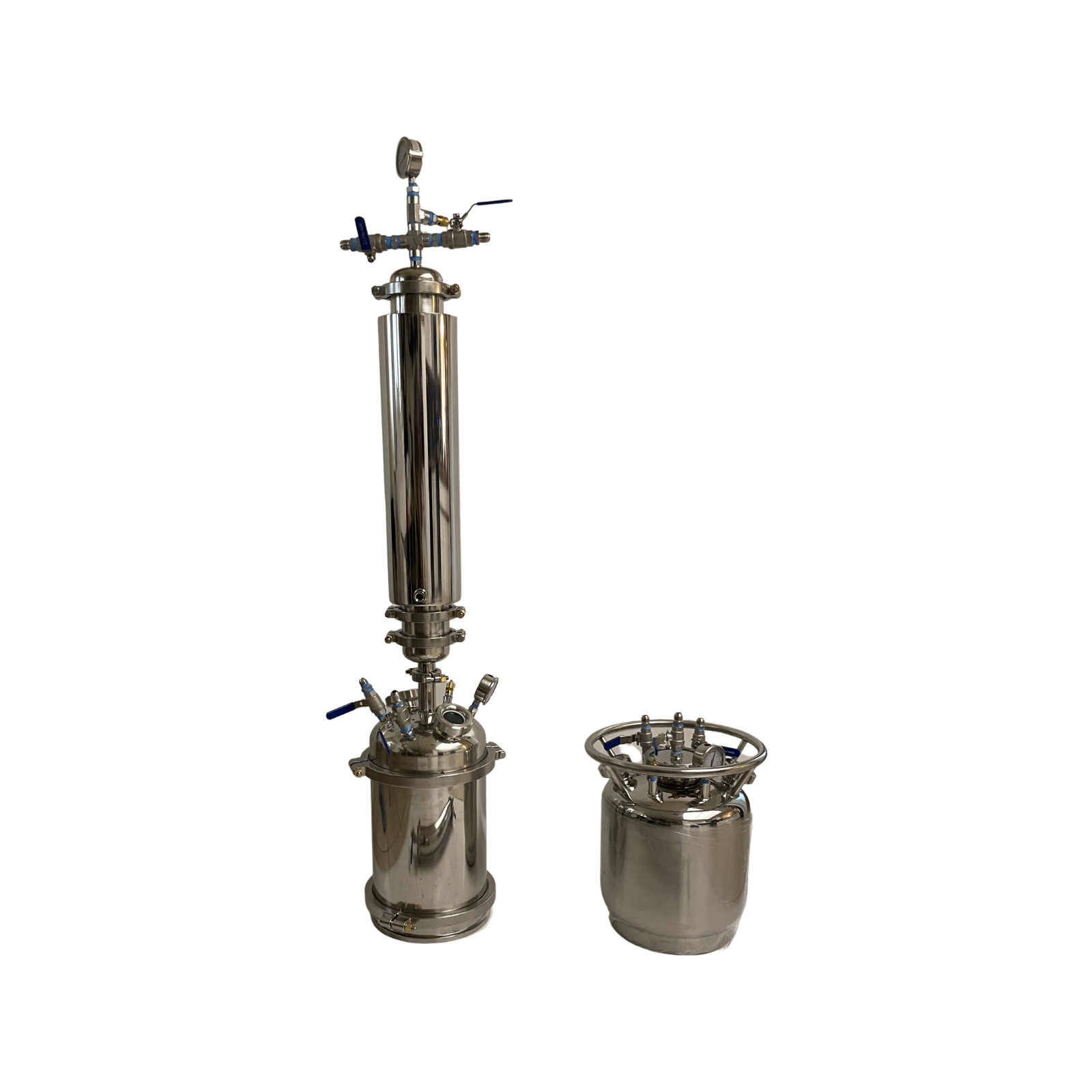 2-2.5lb 10″ Stainless Steel 304 Hemispheric Dewaxing Closed Loop Extractor