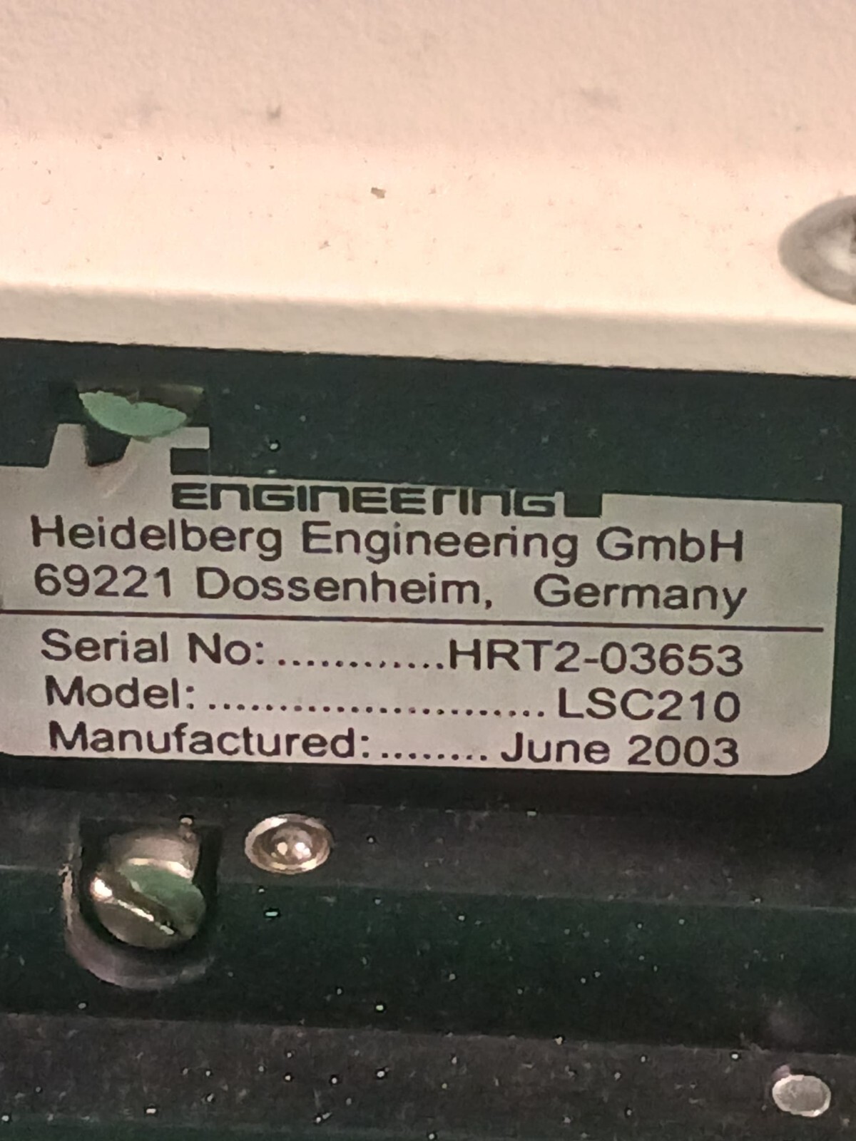 Heidelberg Engineering Retinal Tomography Equipments LSC210/PS210