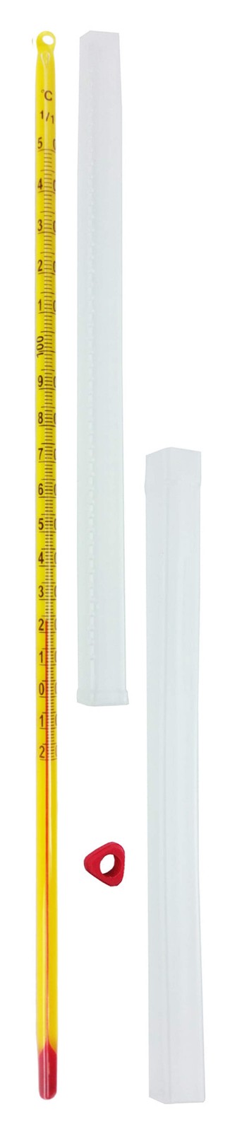Thermometer – Partial Immersion Single Scale (-2°C — 15°C) – Yellow-Backed